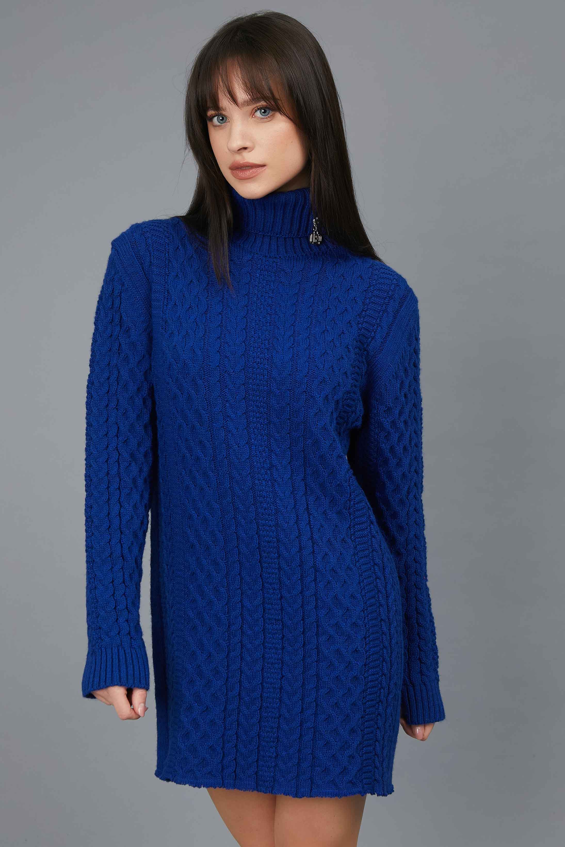 ABITO MAGLIA COLLO ALTO BLUE ROYAL