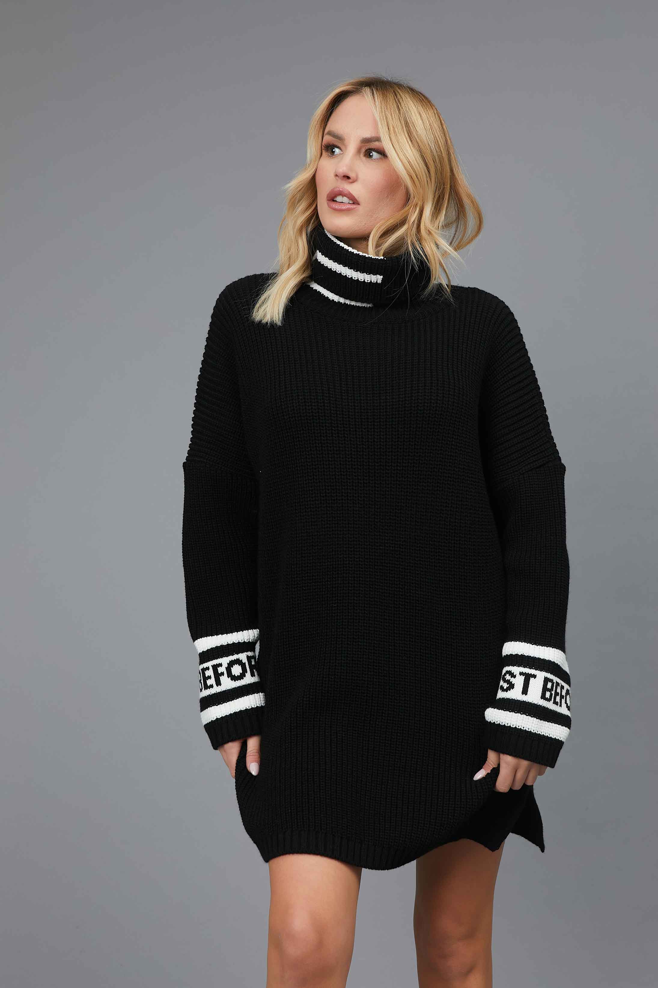 DRESS SWEATER LOGO BLACK