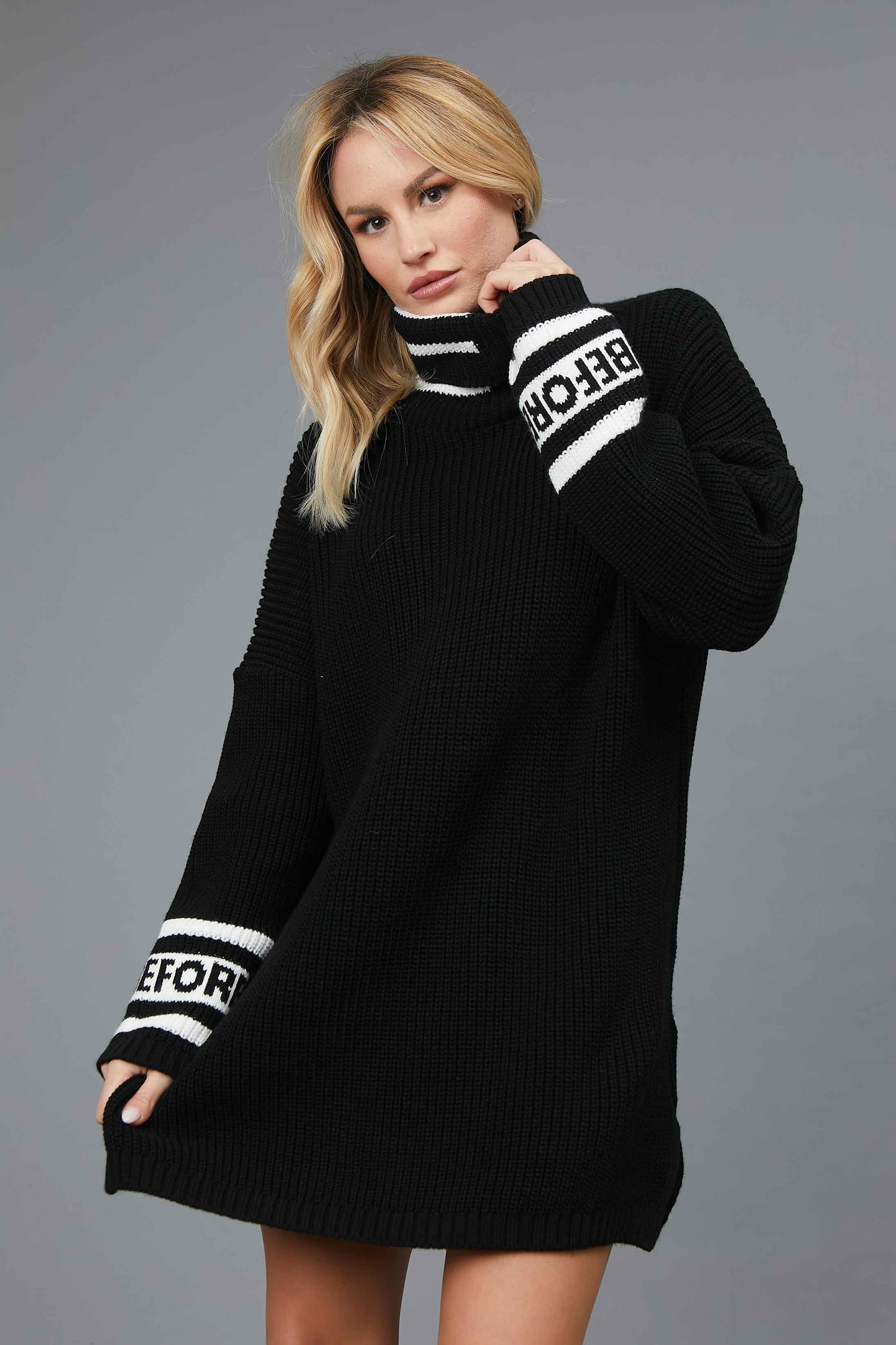 DRESS SWEATER LOGO BLACK