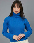 MAGLIA COLLO ALTO ROYAL BLUE