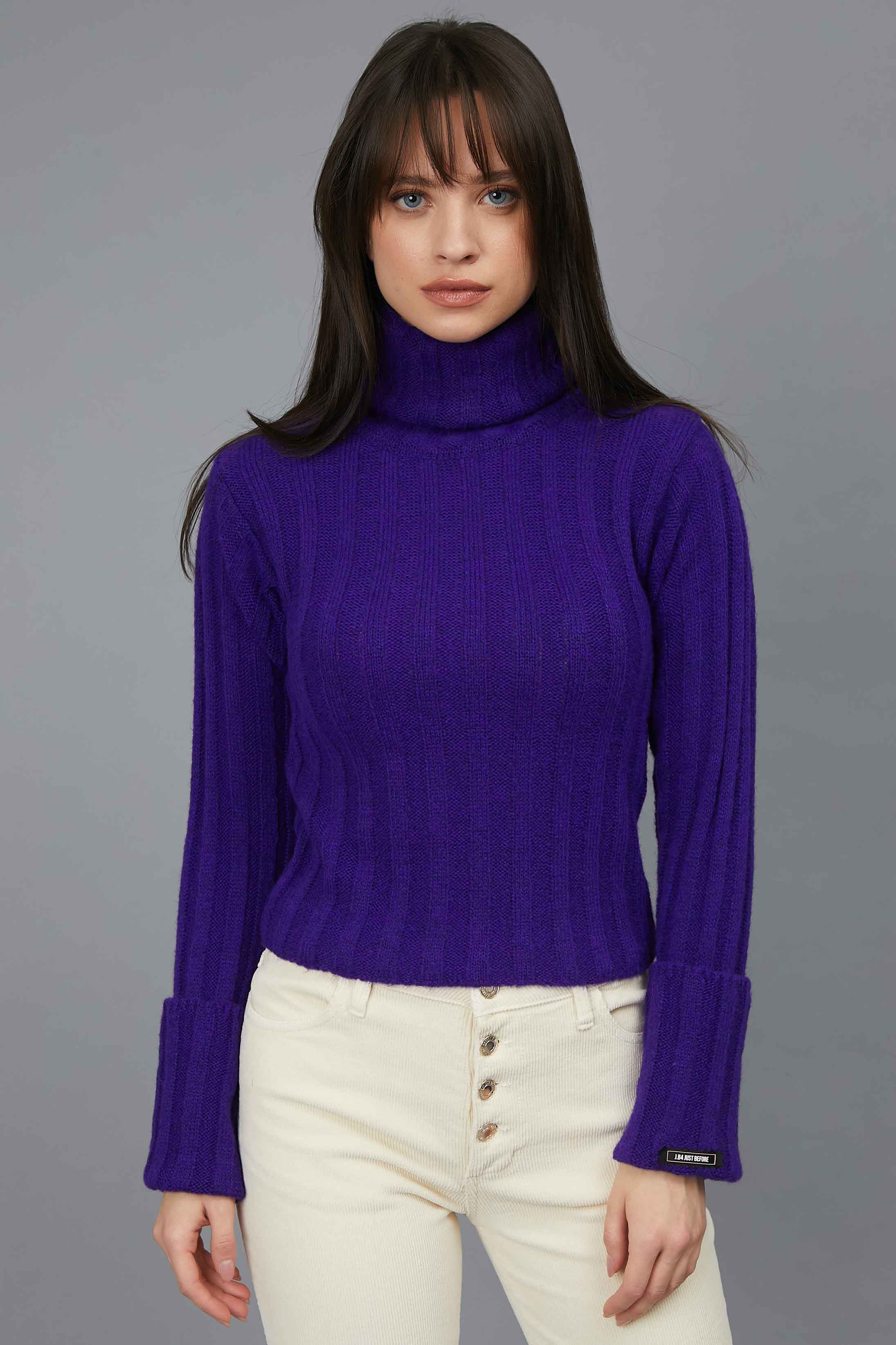 ROYAL VIOLET HIGH NECK JERSEY