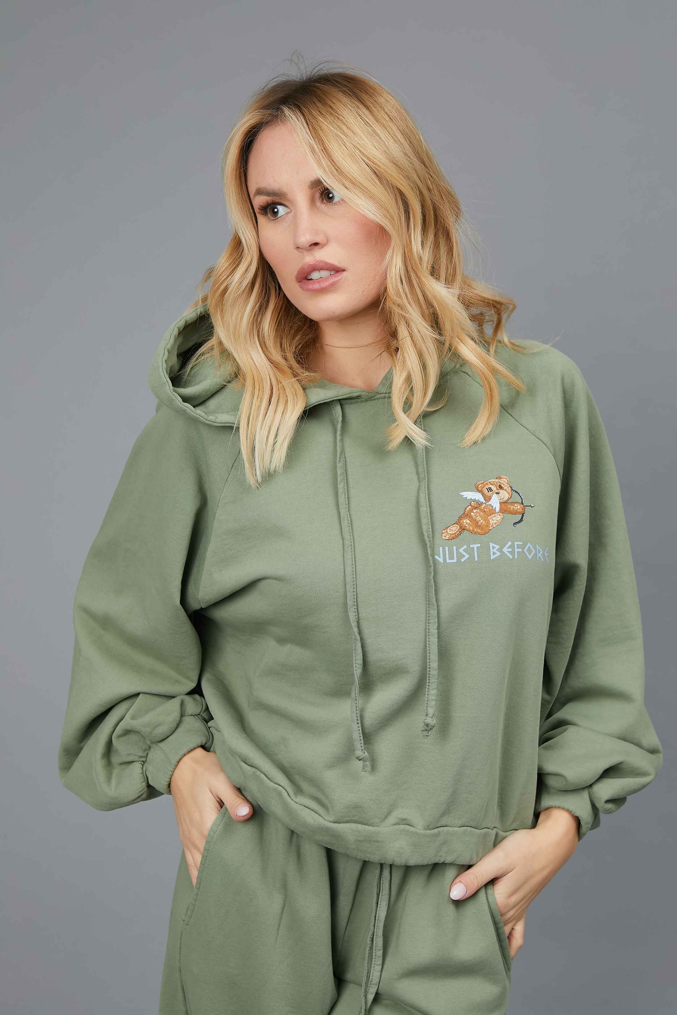 SAGE CUPID BEAR SWEATSHIRT