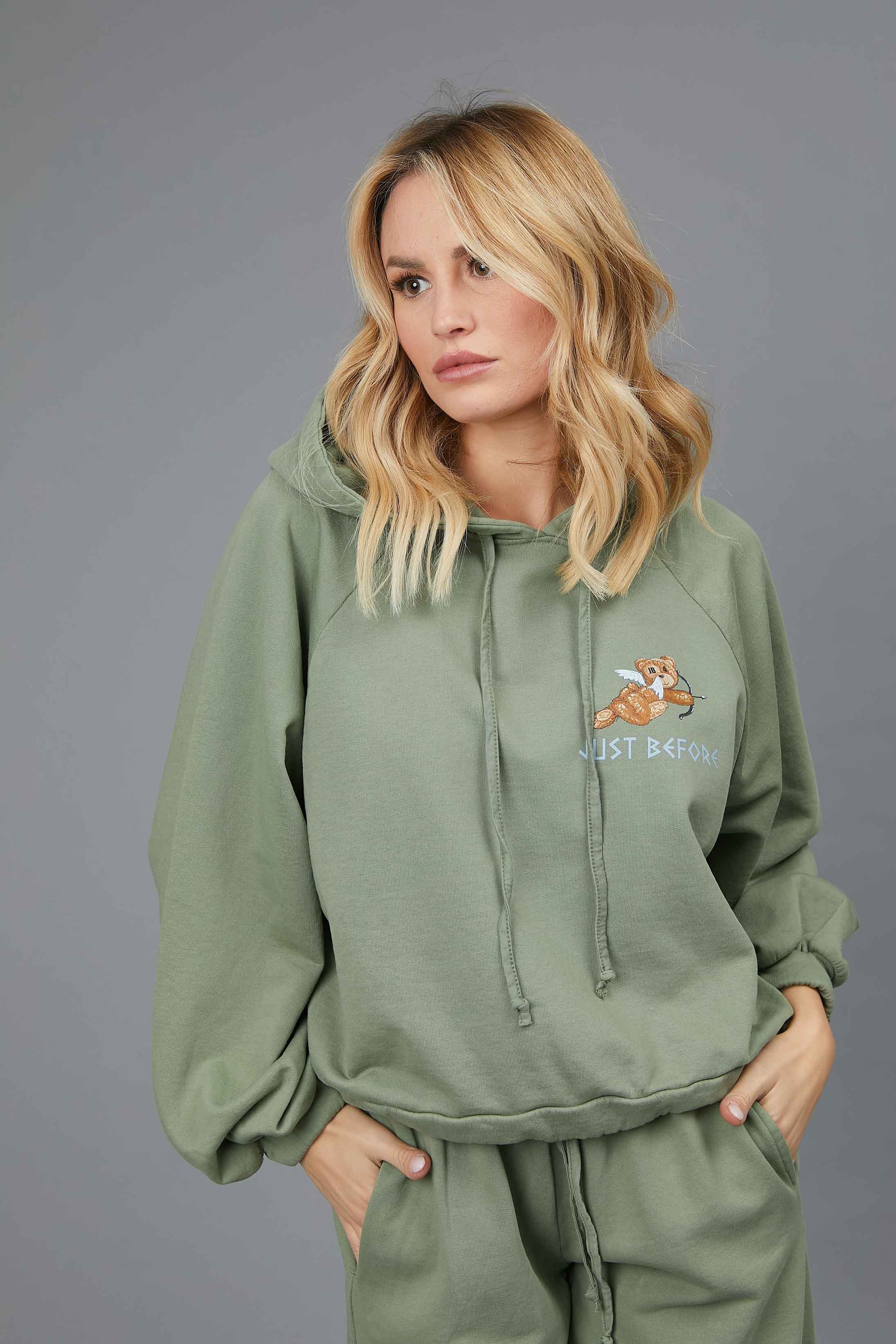 SAGE CUPID BEAR SWEATSHIRT