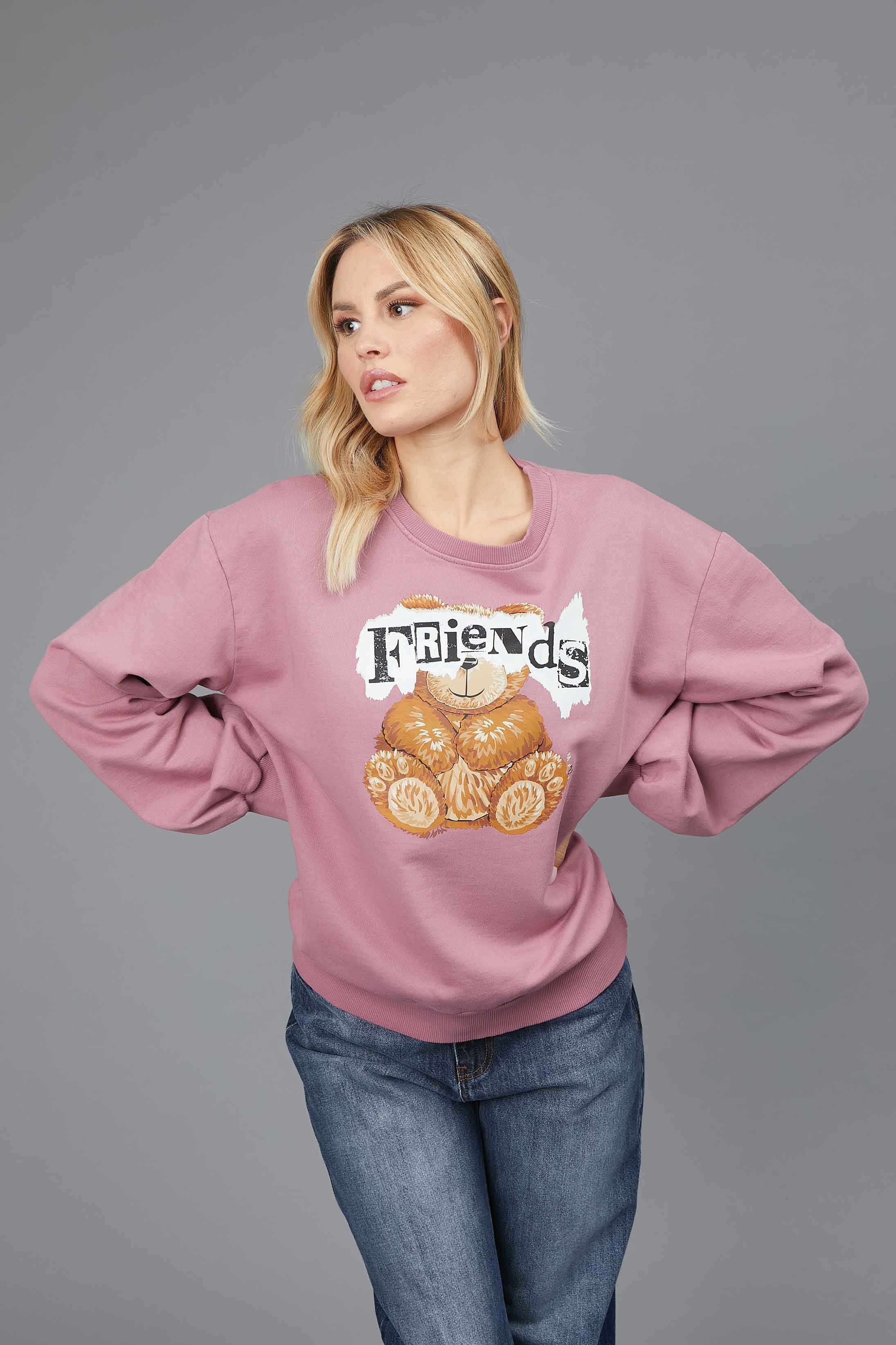 FRIENDS PINK NEEDLE SWEATSHIRT