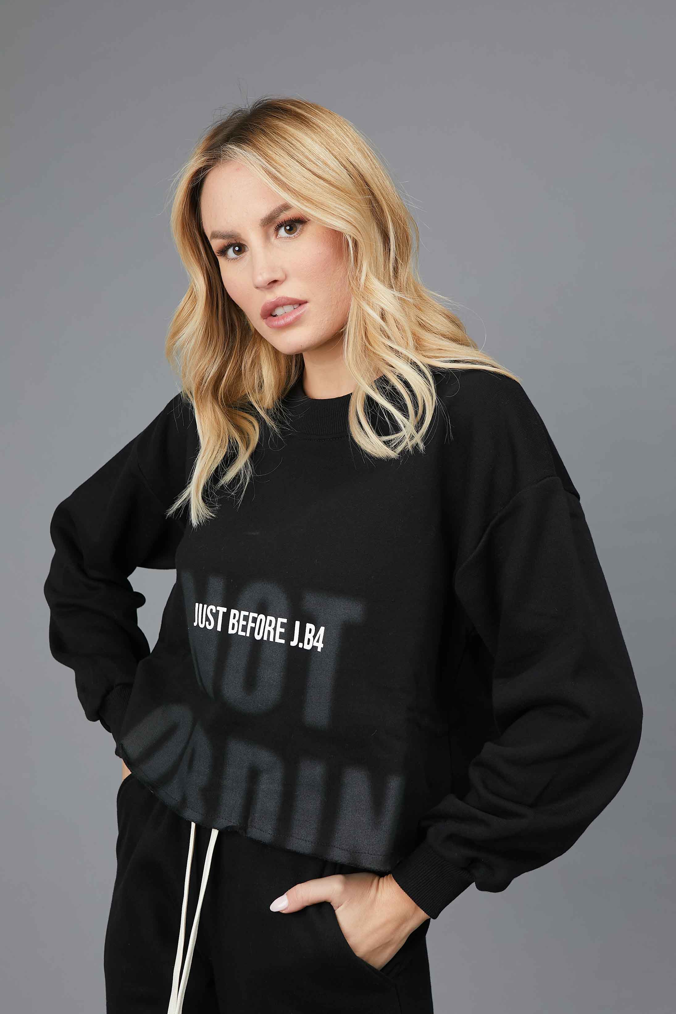 SWEATSHIRT NOT ORDINARY BLACK