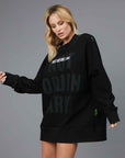 OVER B SIDE BLACK SWEATSHIRT