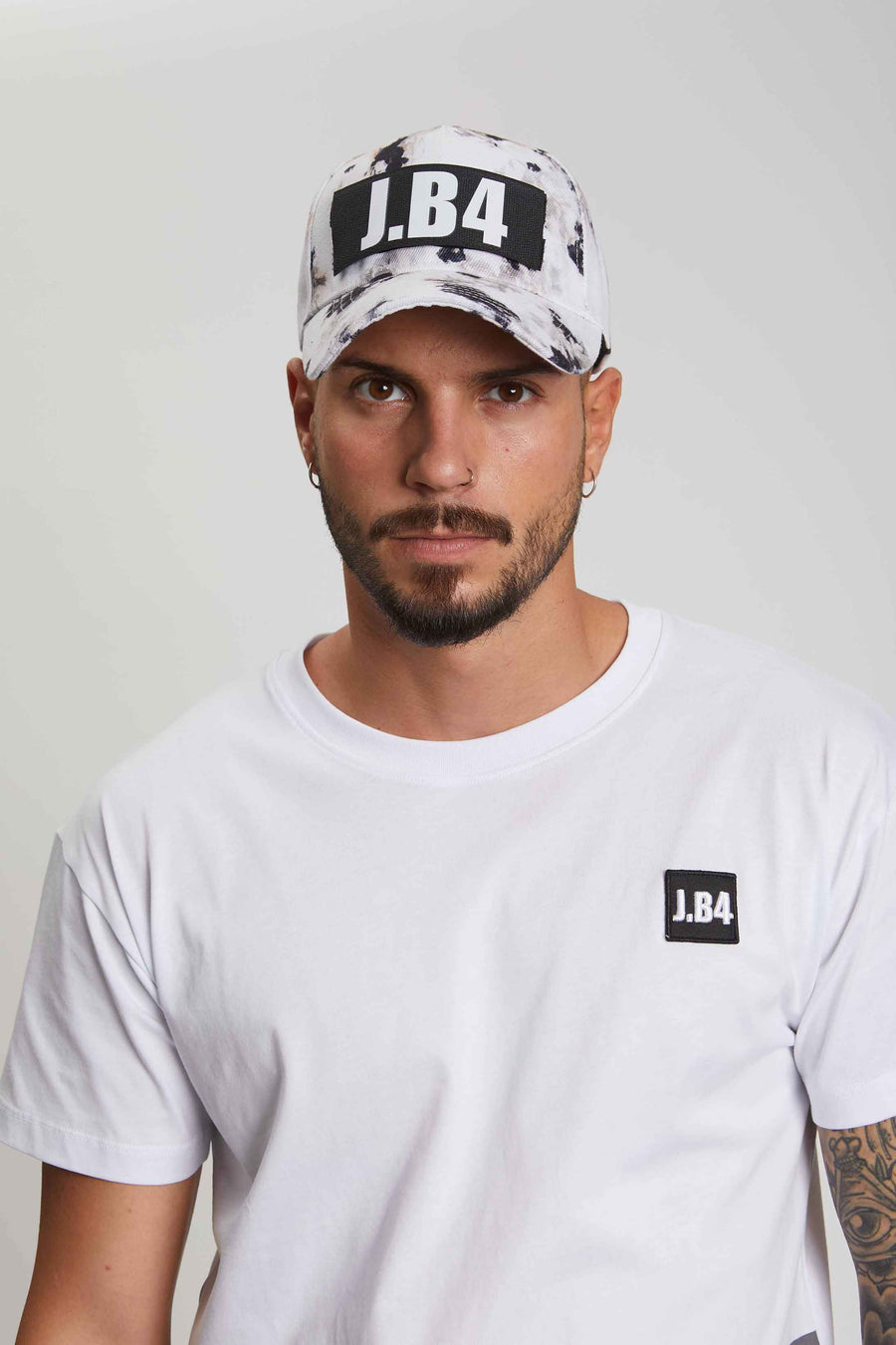 SPEAKING CARGO TIE DYE CAP WHITE-BLACK