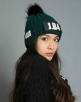 SPEAKING CAP POMPON LUREX GREEN