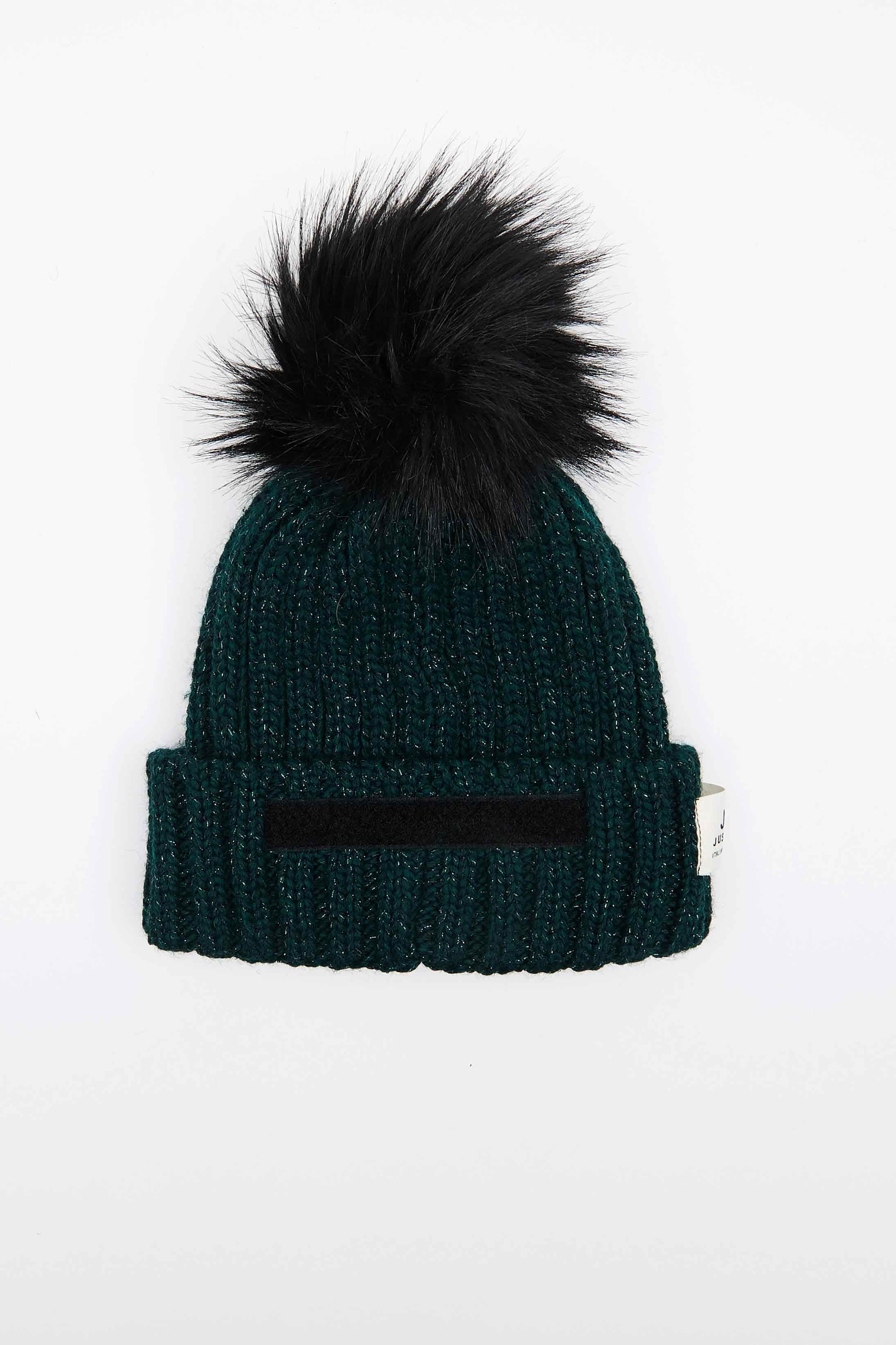 BERRETTO SPEAKING POMPON LUREX VERDE