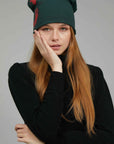 BEANIE GREEN FELPA LOGO