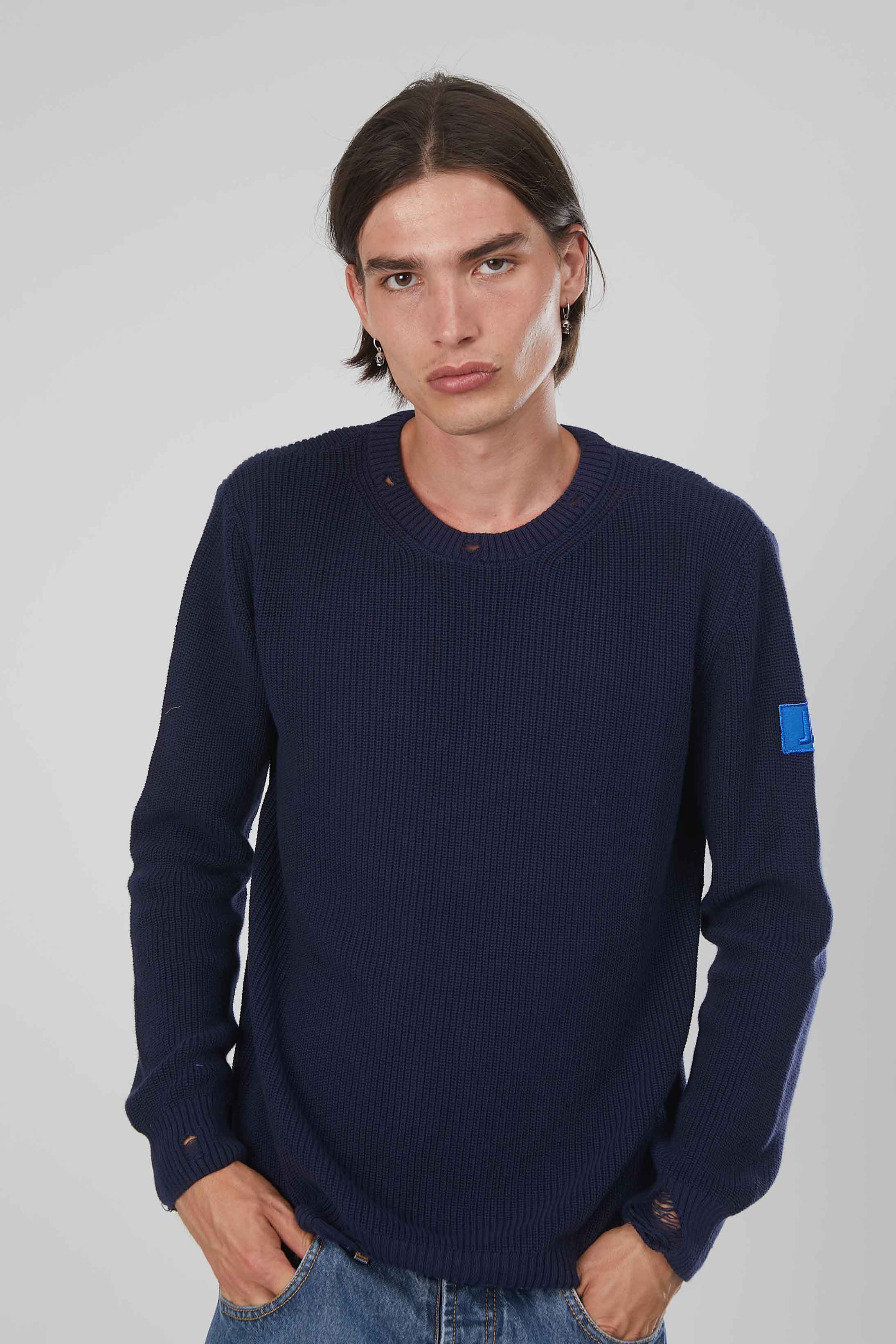 MAGLIA A MEZZA COSTA INGLESE BLUE