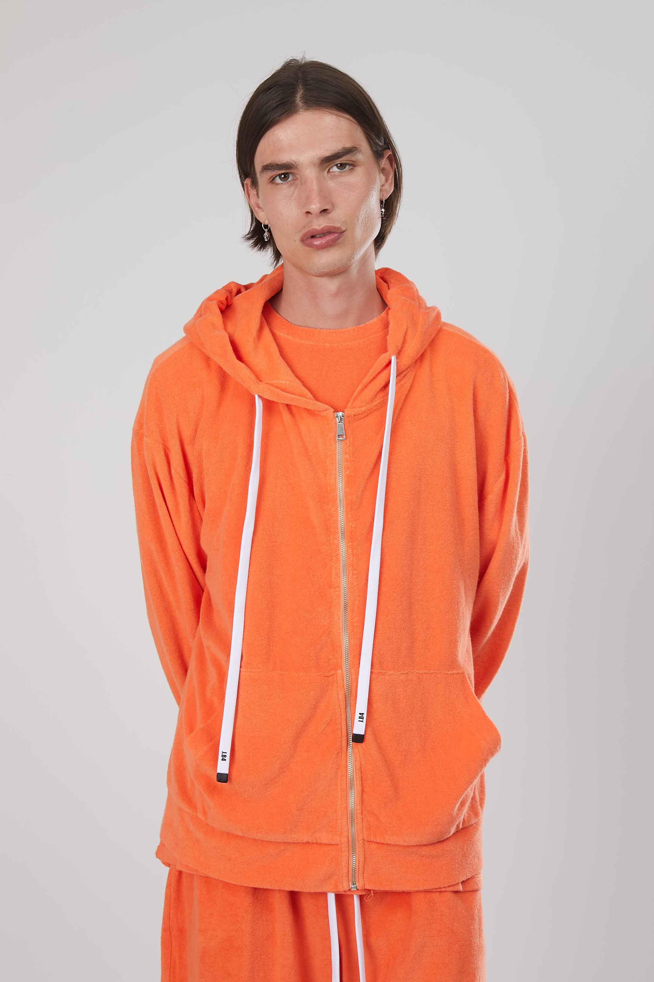 FELPA SPUGNA ZIP ORANGE
