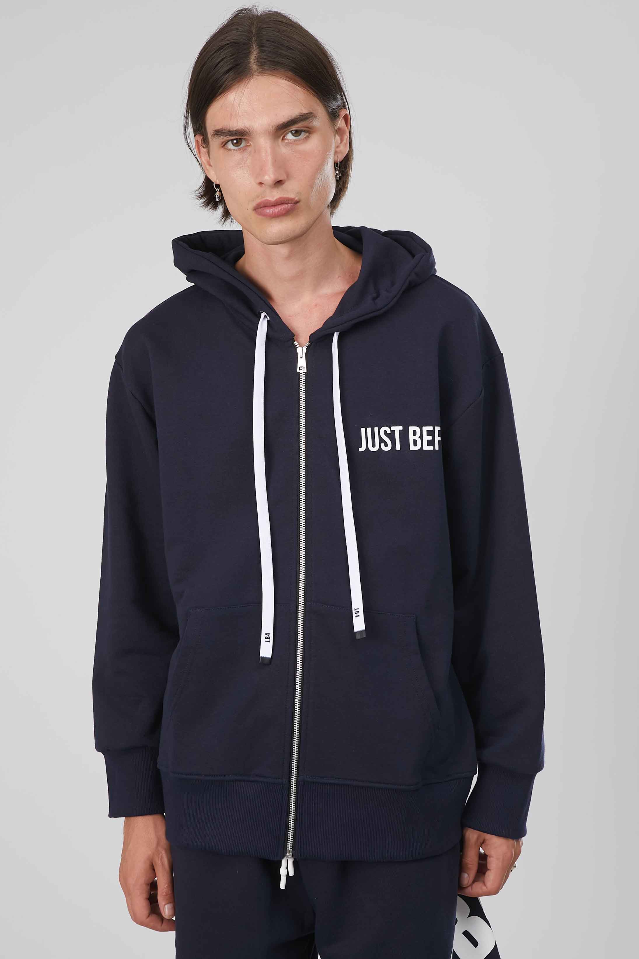 FELPA ZIP BASIC NAVY