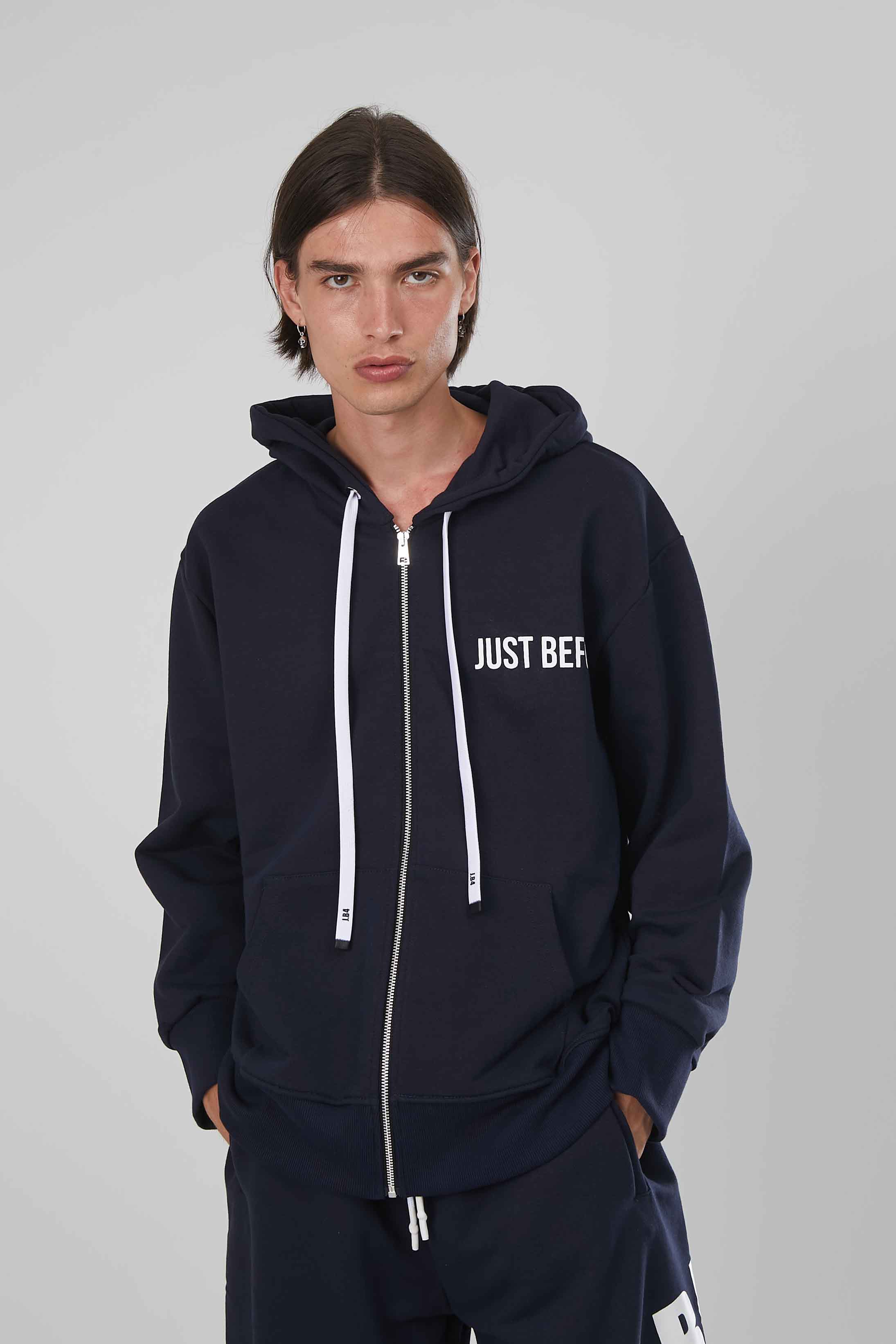 FELPA ZIP BASIC NAVY