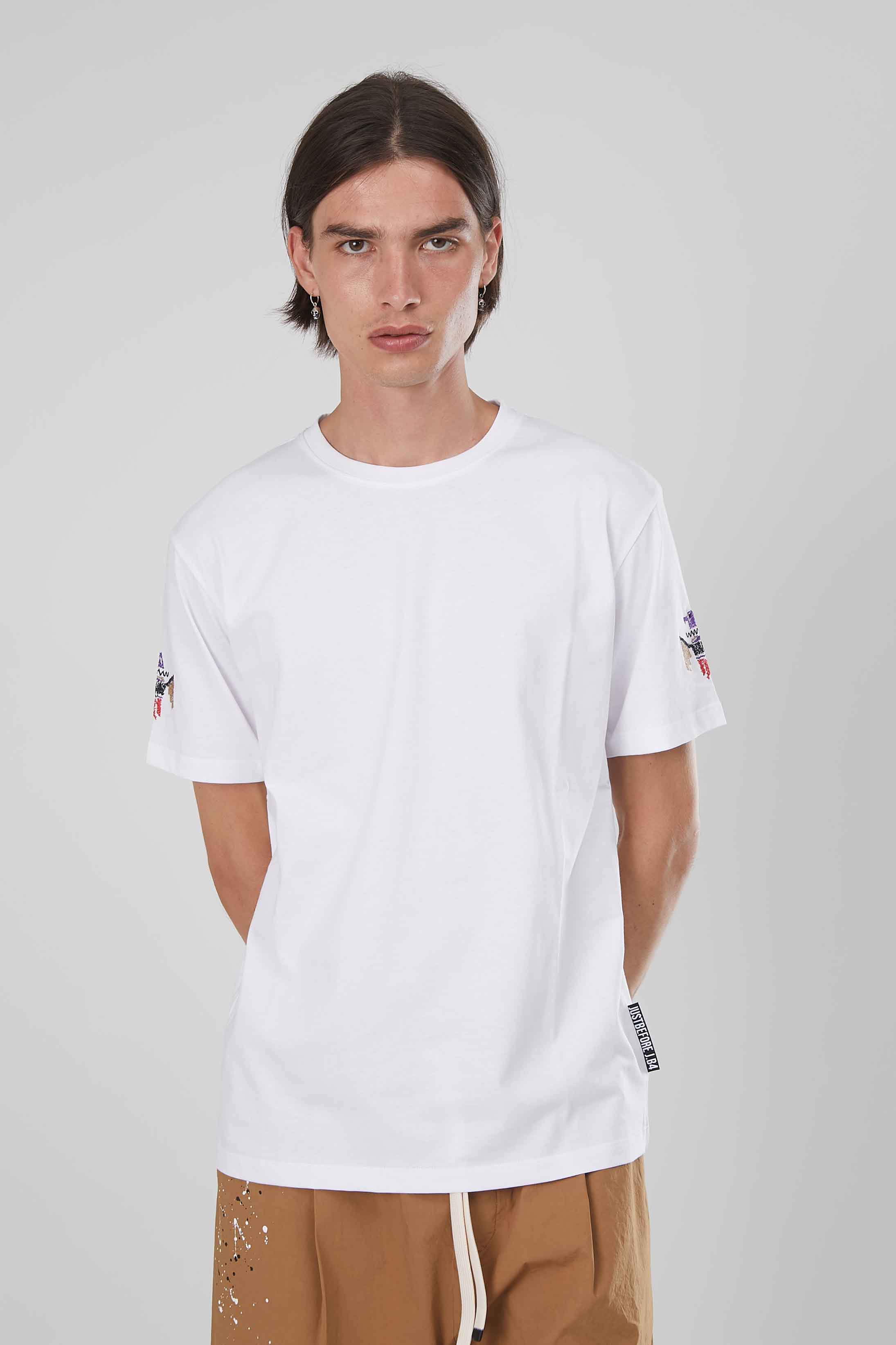 T-SHIRT AQUILA RICAMATA WHITE