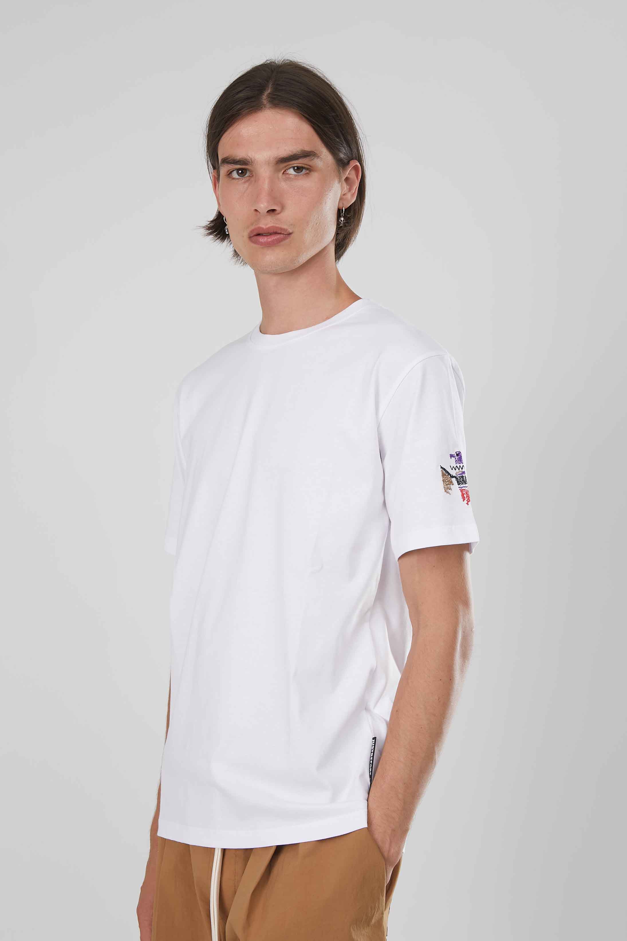 T-SHIRT AQUILA RICAMATA WHITE