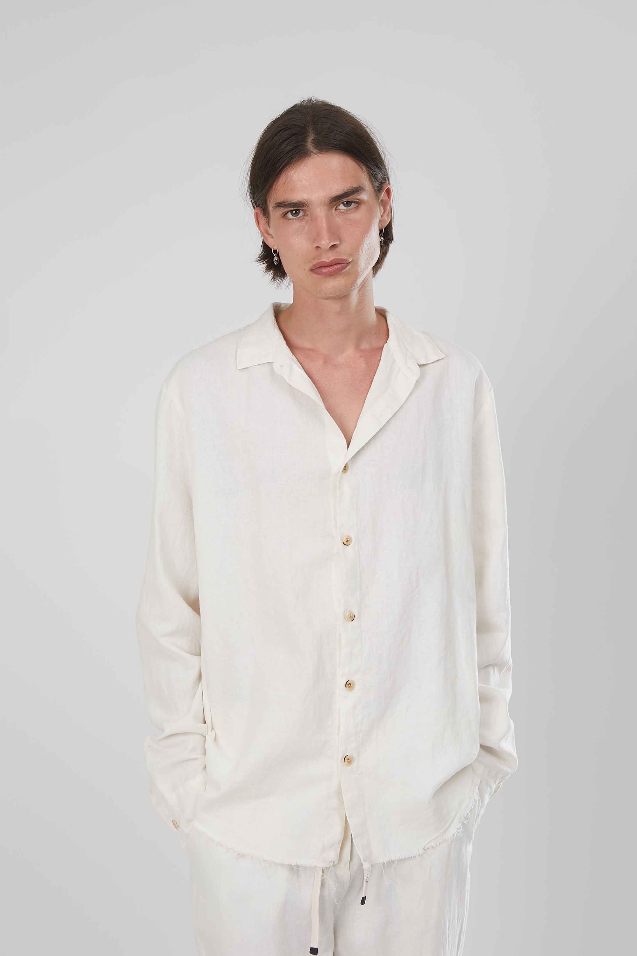 CAMICIA LINO WHITE