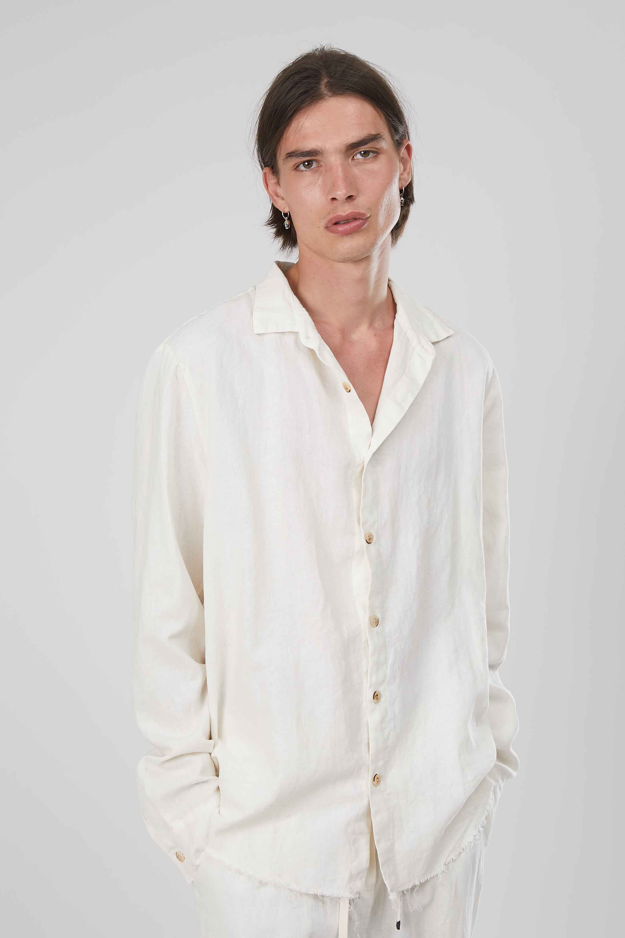 CAMICIA LINO WHITE