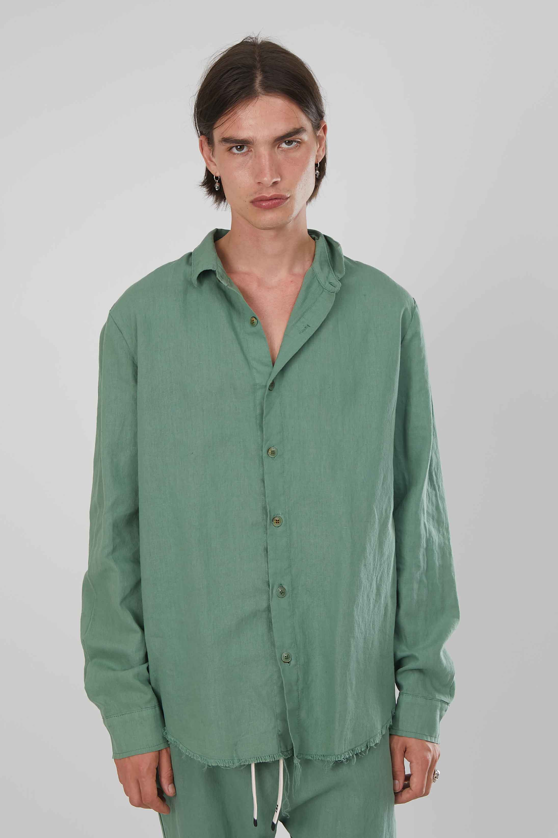 CAMICIA LINO GREEN