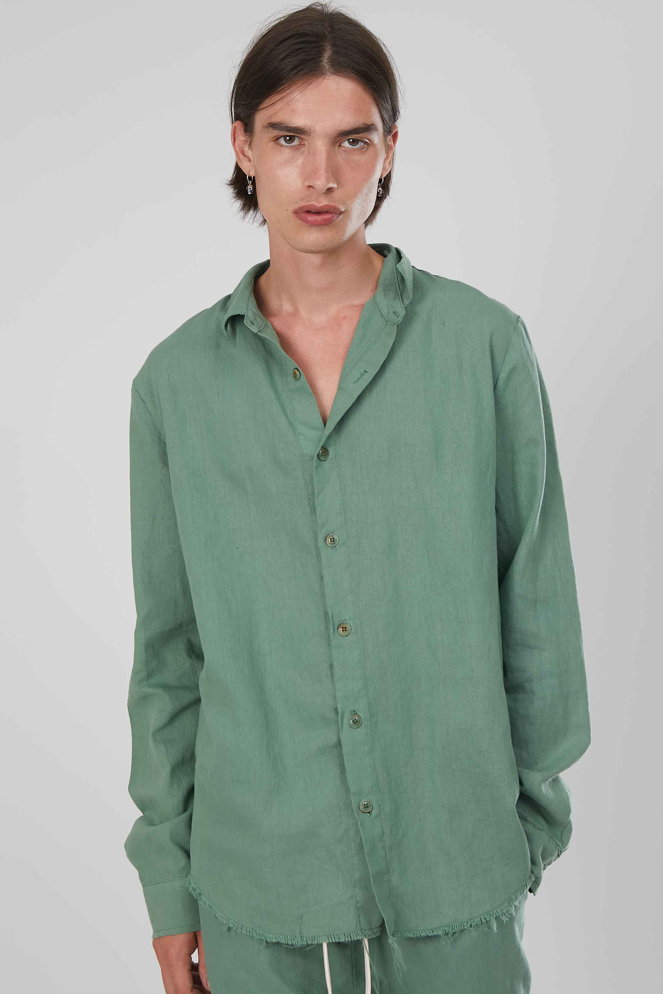 CAMICIA LINO GREEN