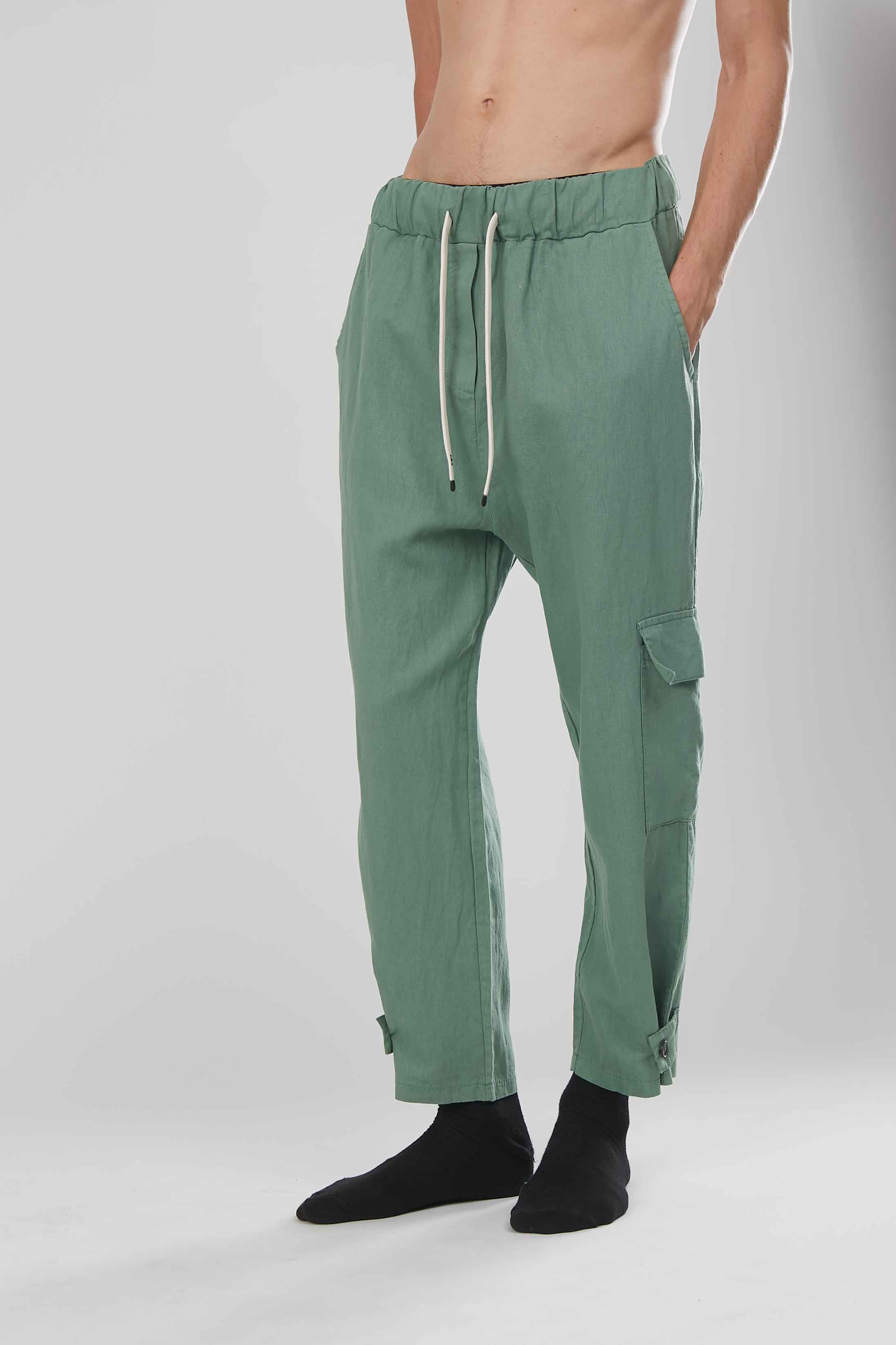PANTALONI LINO GREEN