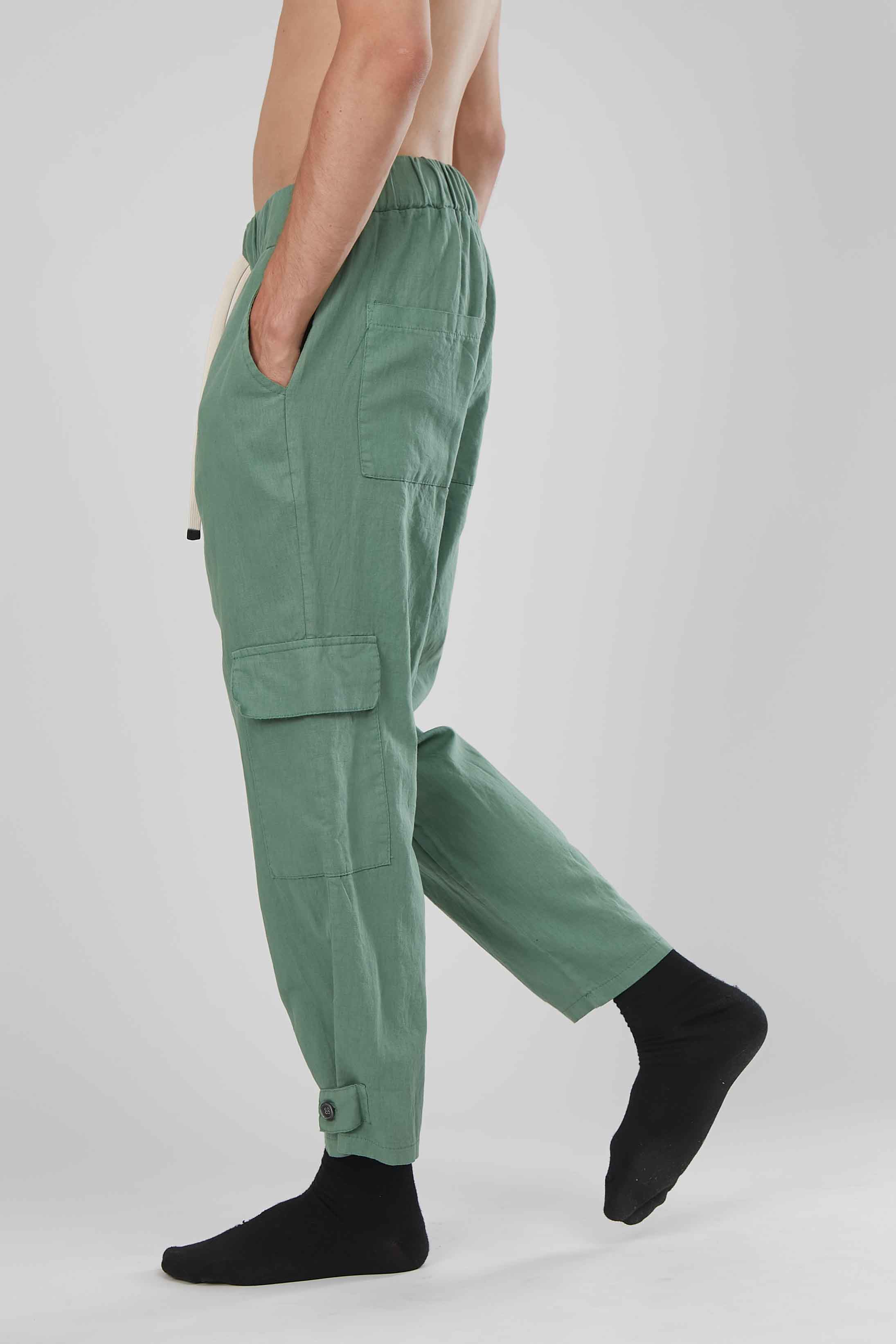 PANTALONI LINO GREEN