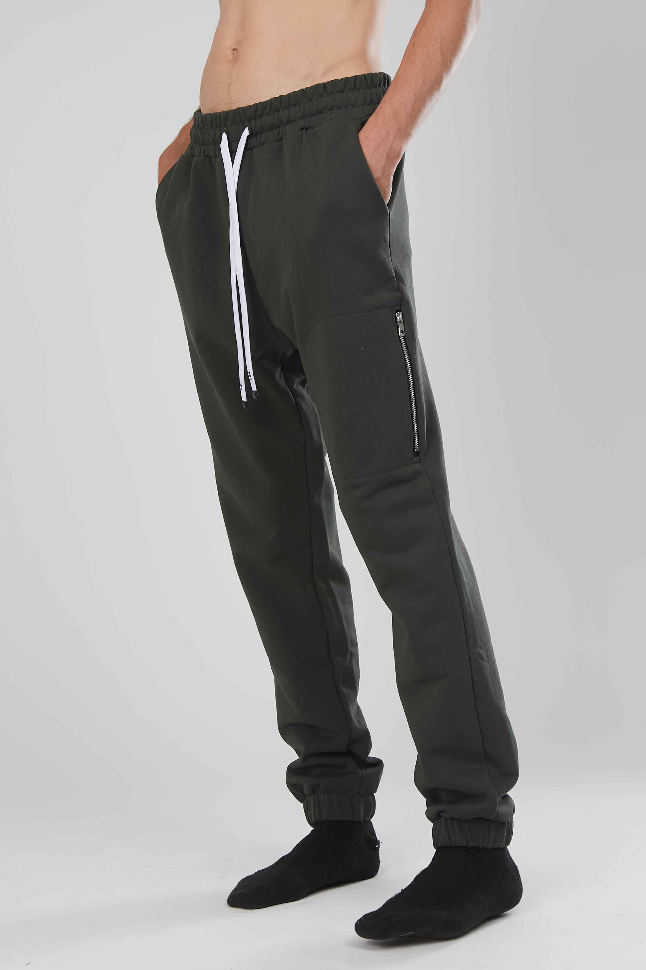 PANTALONI ZIP LATERALE GREEN