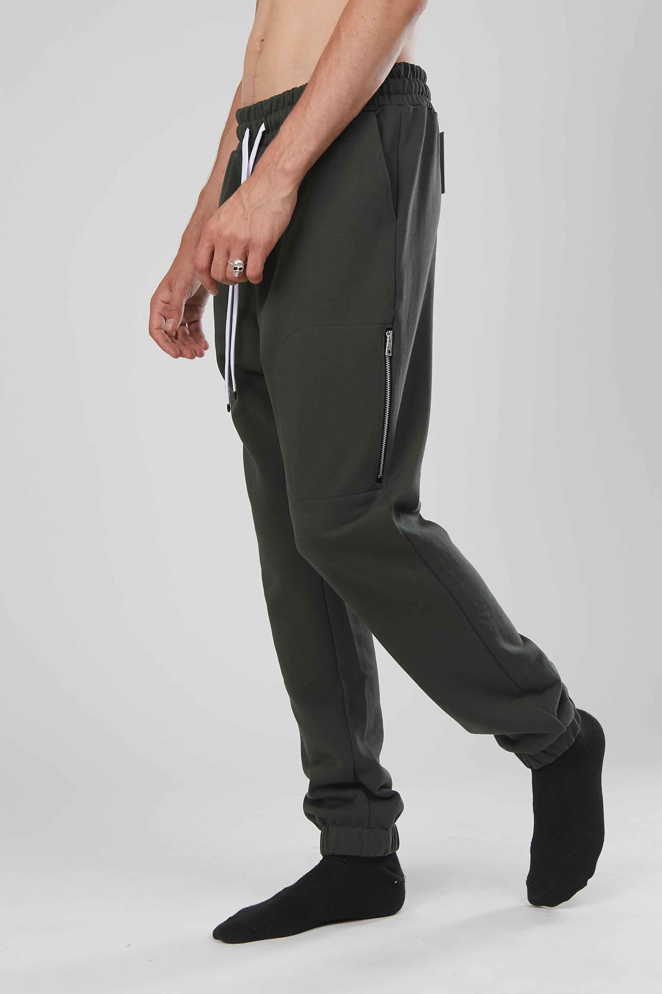 PANTALONI ZIP LATERALE GREEN