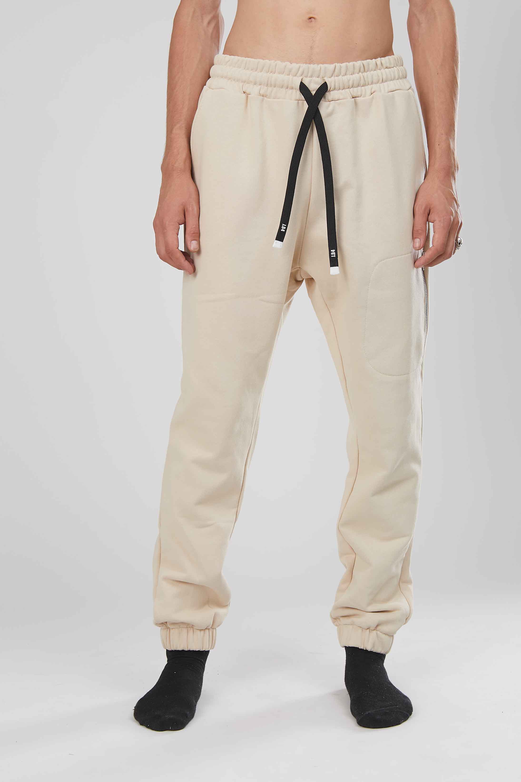 PANTALONI ZIP LATERALE BEIGE