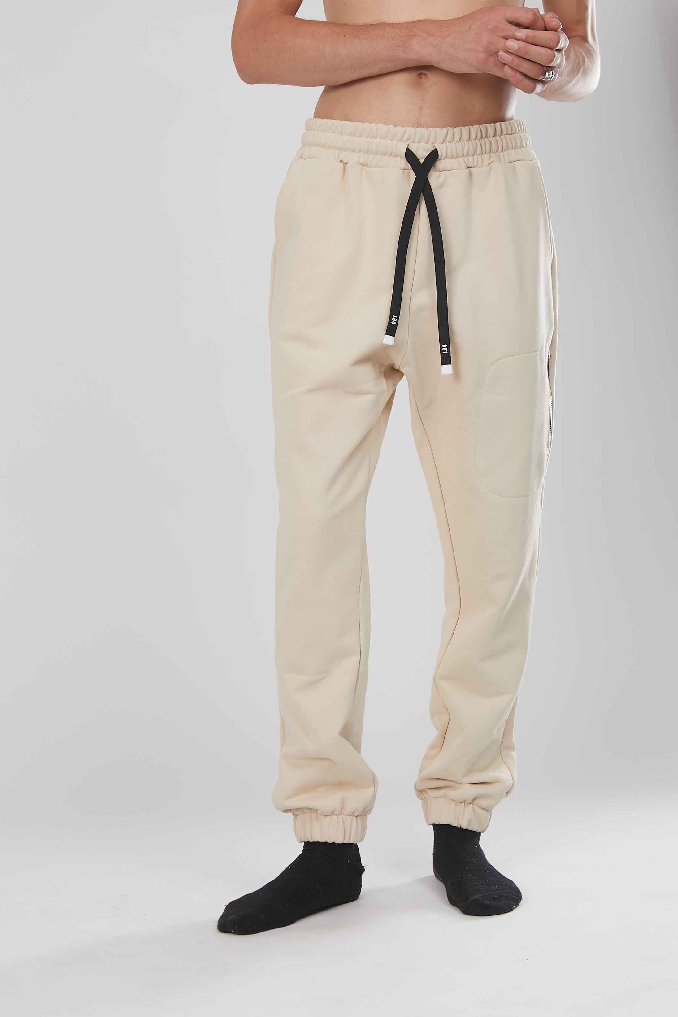 PANTALONI ZIP LATERALE BEIGE