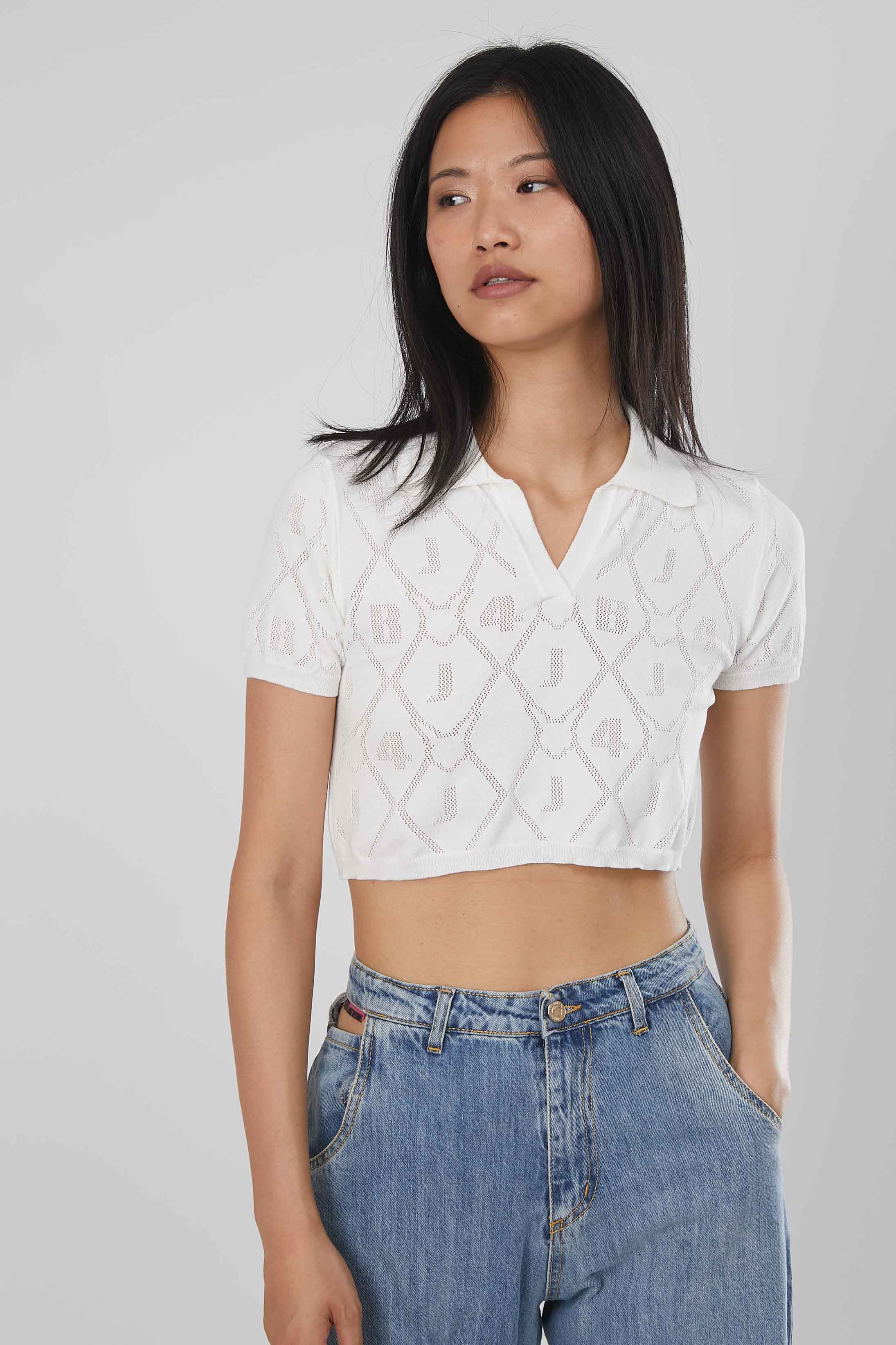 POLO TRAFORATA WHITE