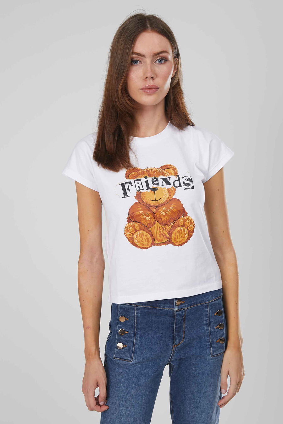 T-SHIRT ORSETTO FRIENDS WHITE