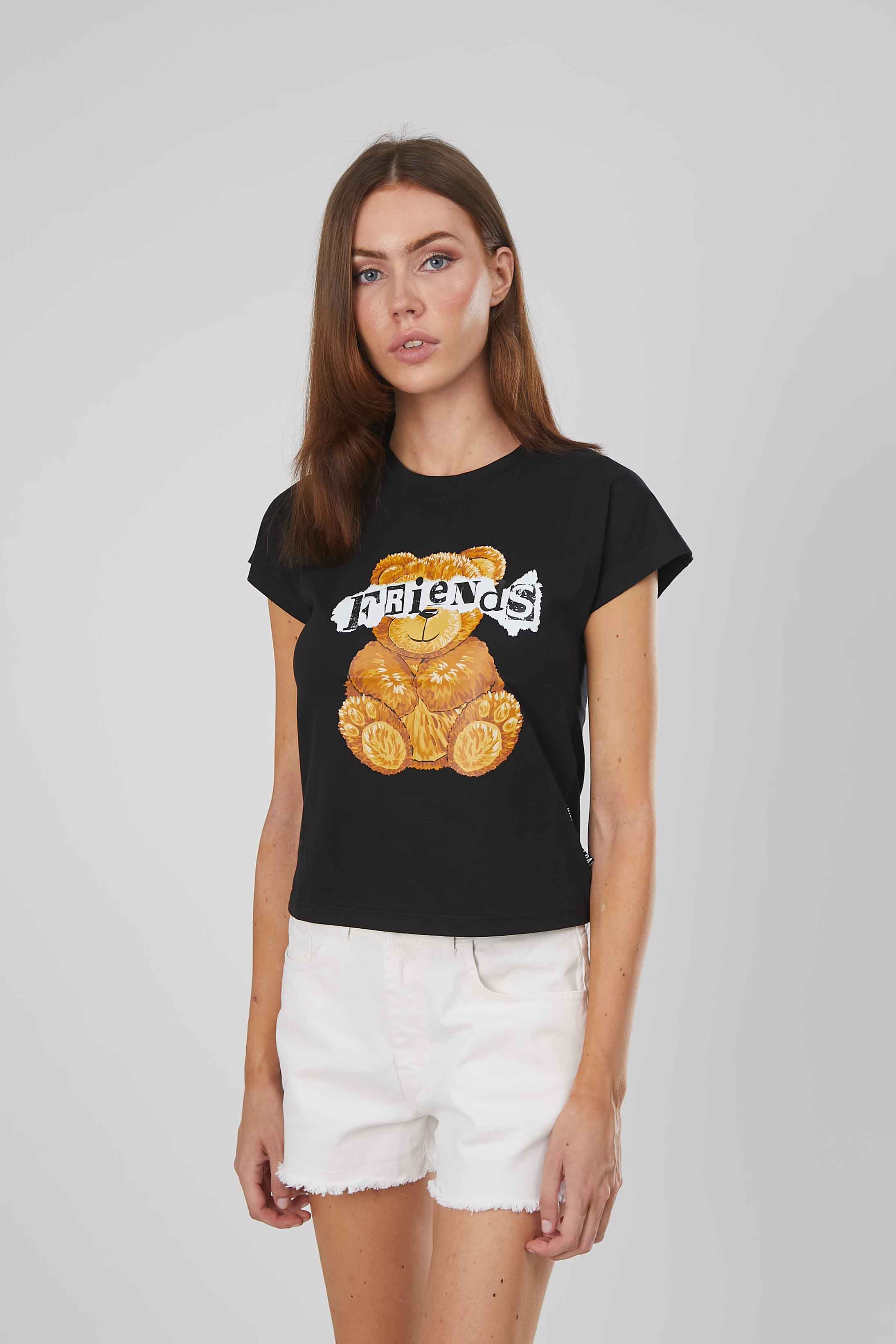 T-SHIRT ORSETTO FRIENDS BLACK
