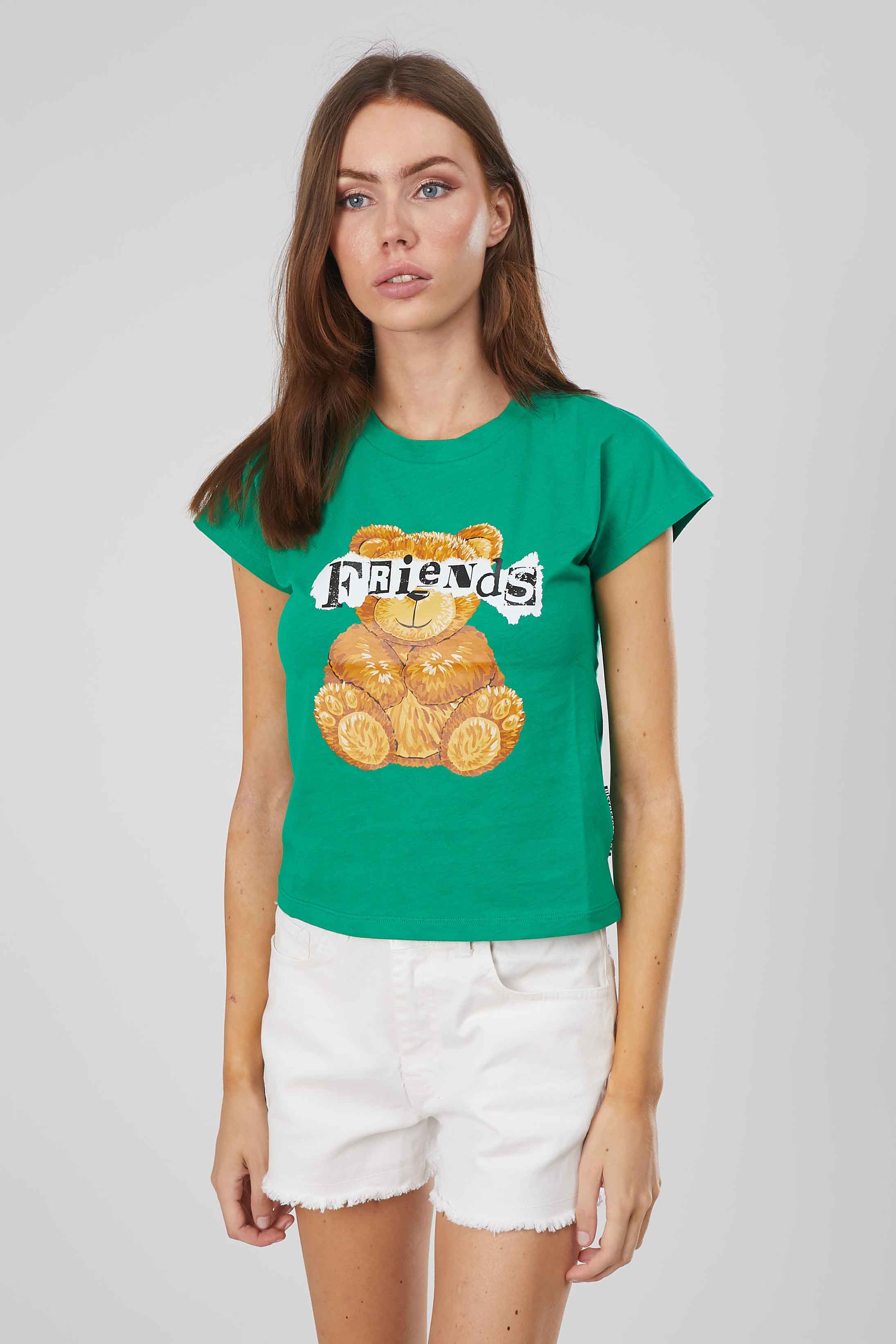 T-SHIRT ORSETTO FRIENDS GREEN