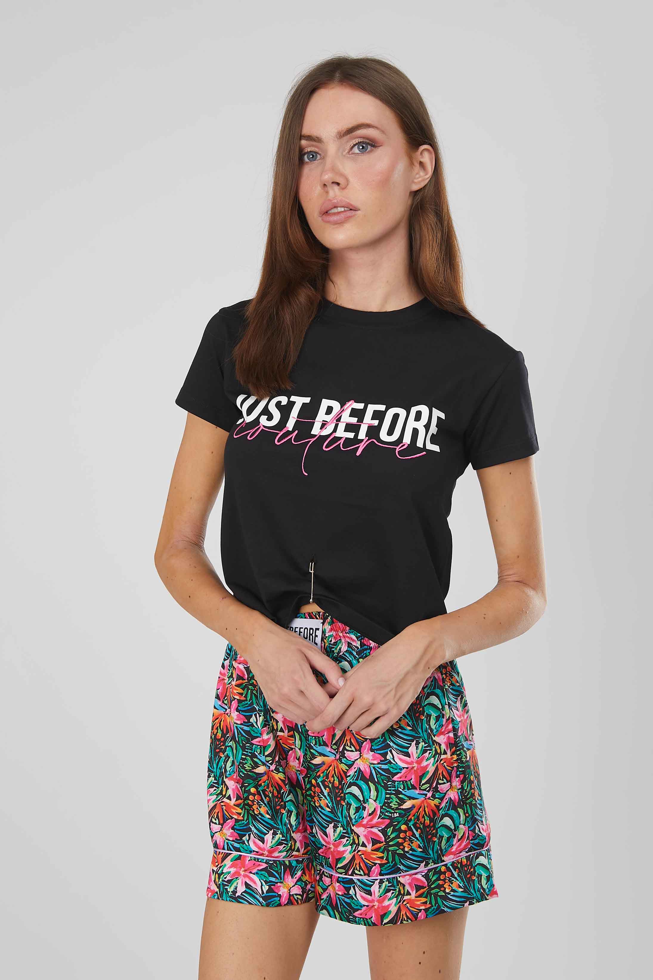 T-SHIRT J.B4 COUTURE SPILLA BLACK