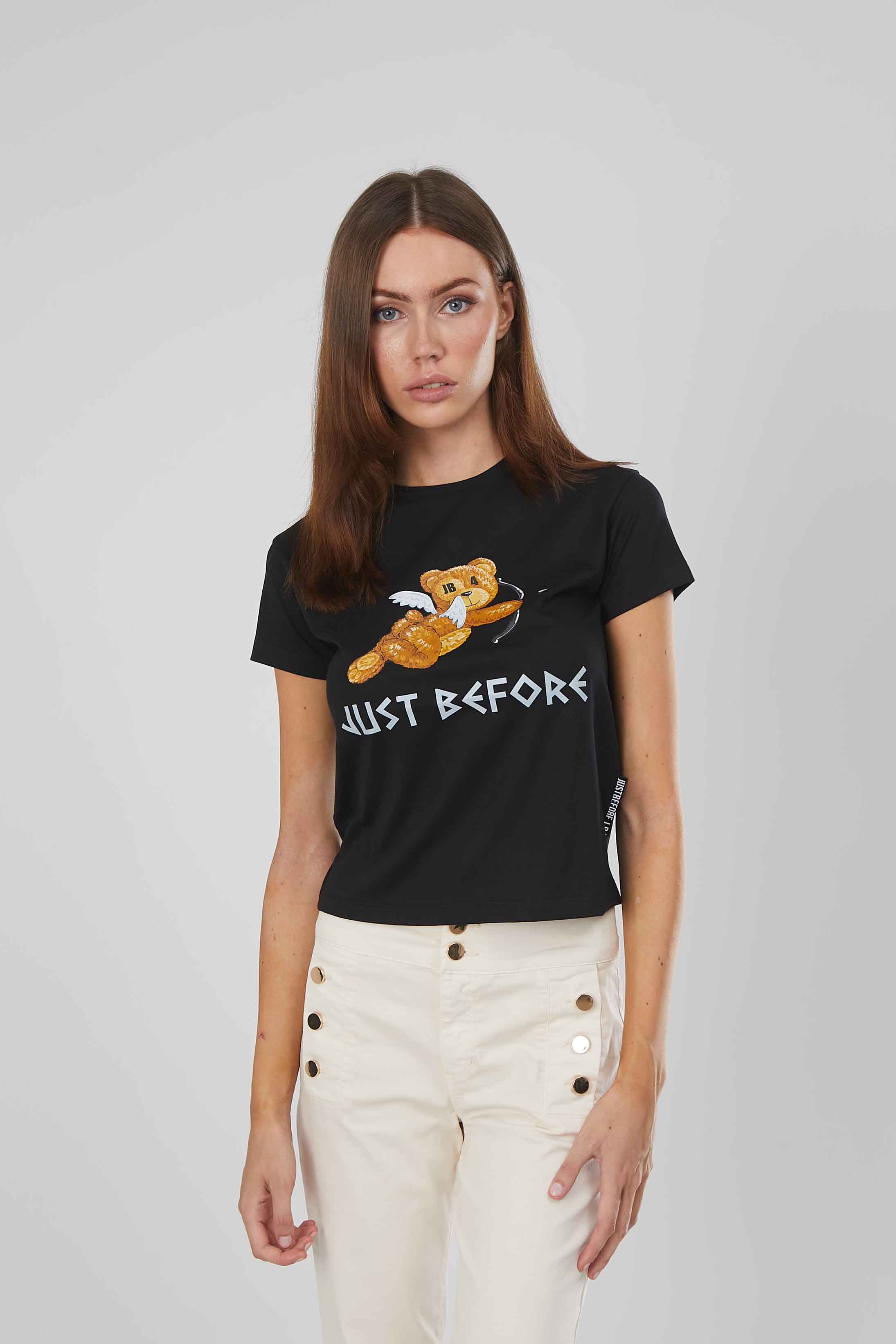 T-SHIRT ORSETTO CUPIDO BLACK