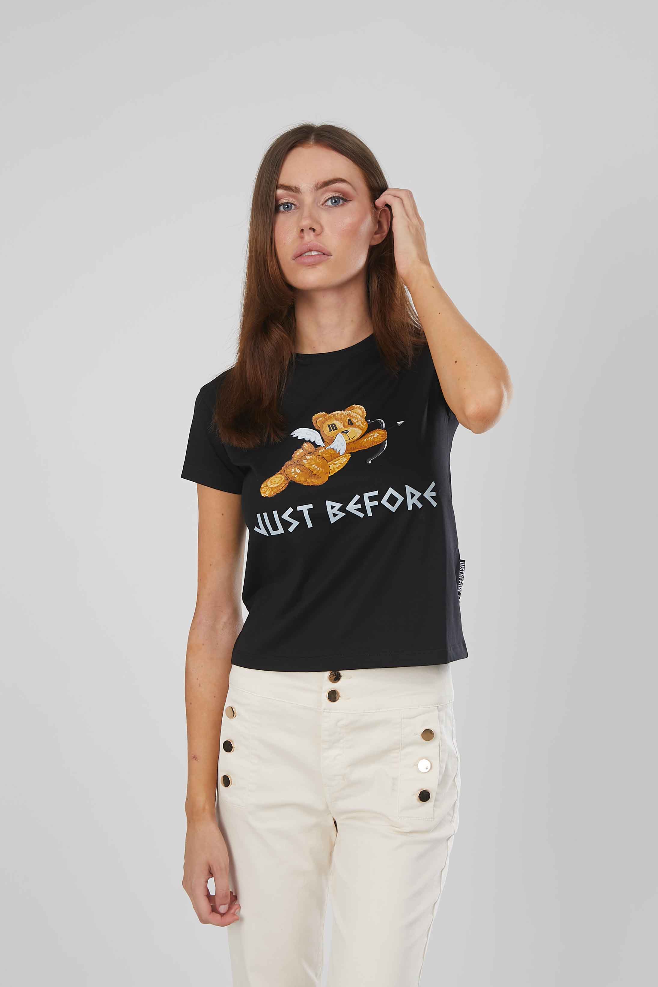 T-SHIRT ORSETTO CUPIDO BLACK