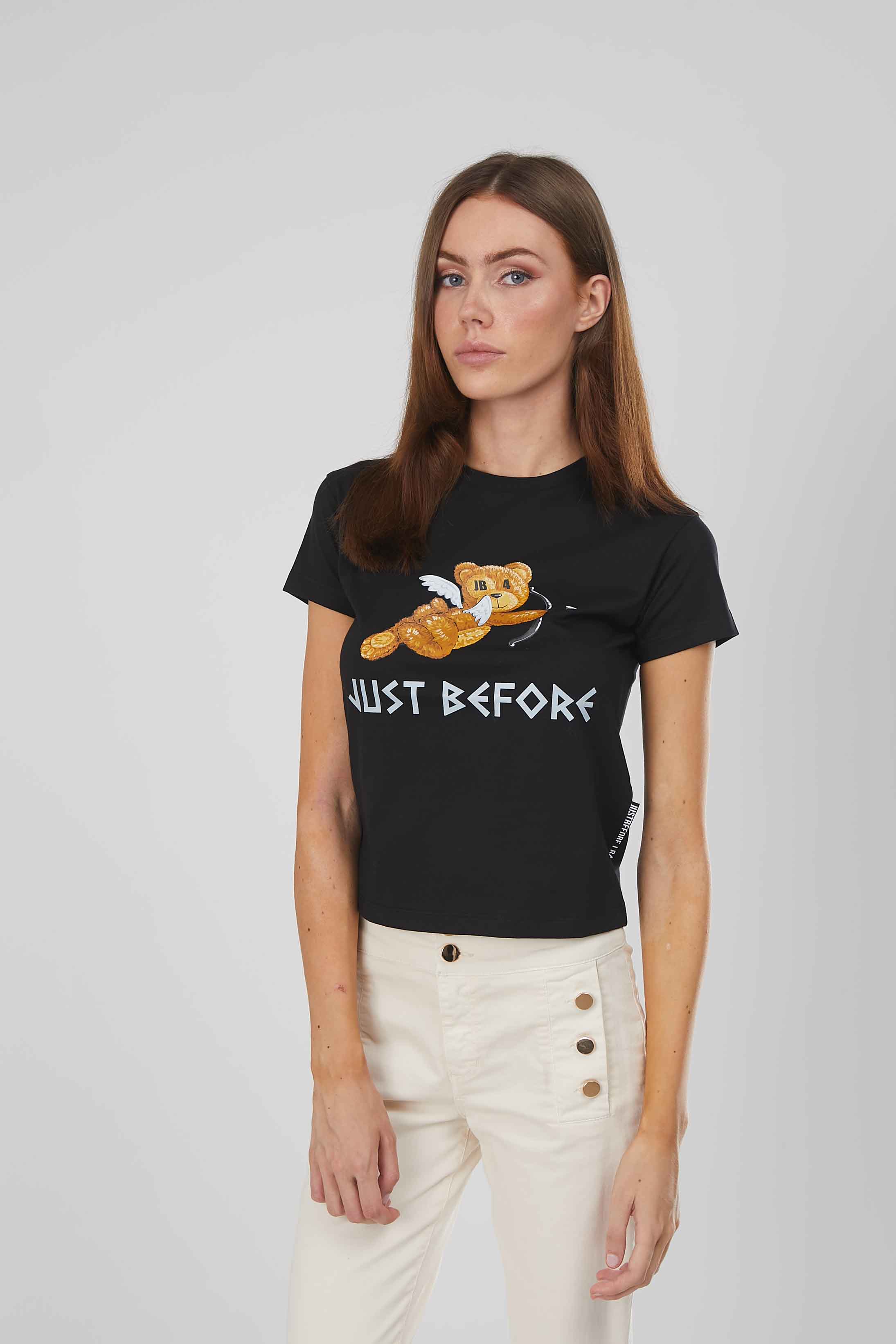 T-SHIRT ORSETTO CUPIDO BLACK