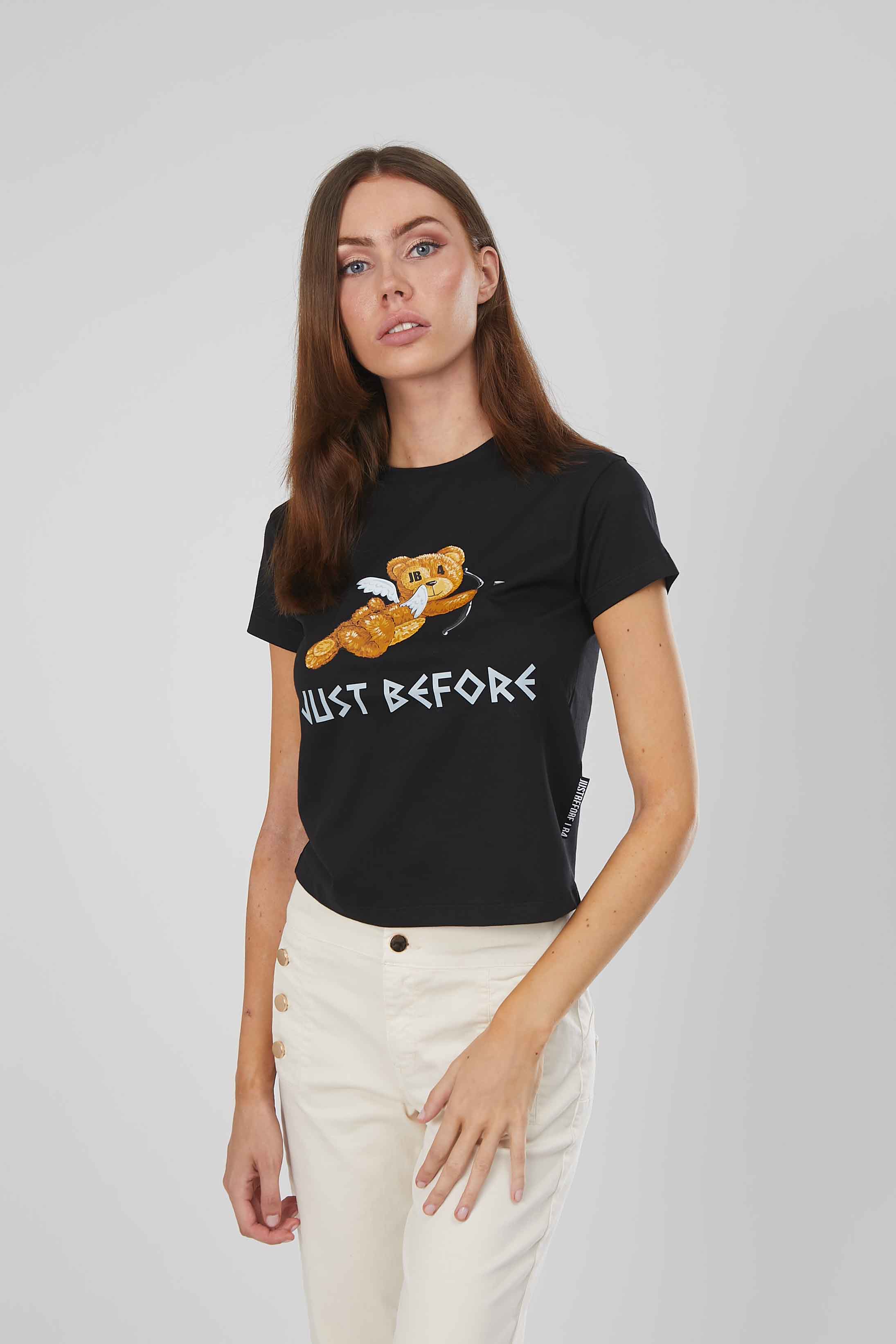 T-SHIRT ORSETTO CUPIDO BLACK