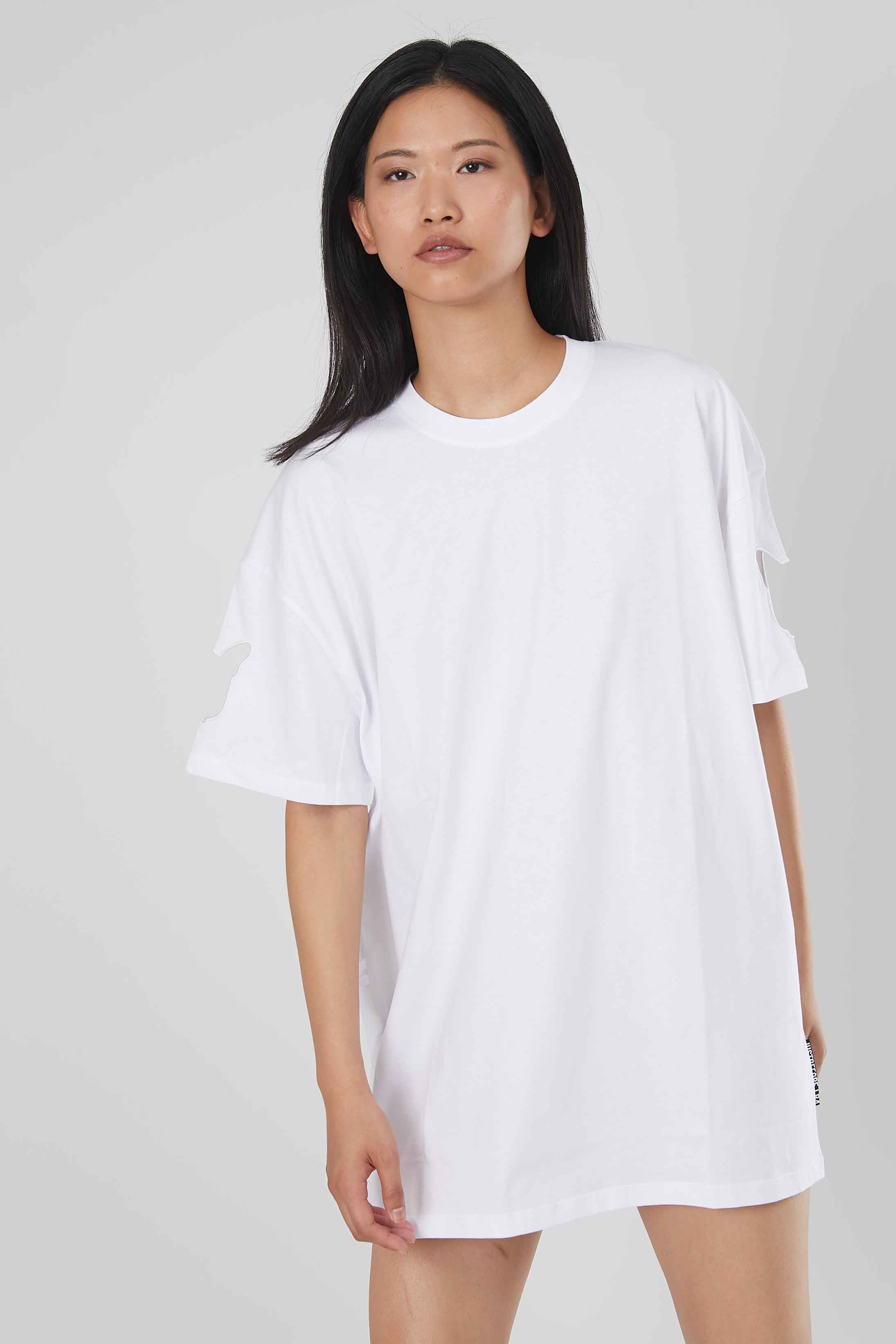 T-SHIRT OVER PITTBULL RICAMO WHITE