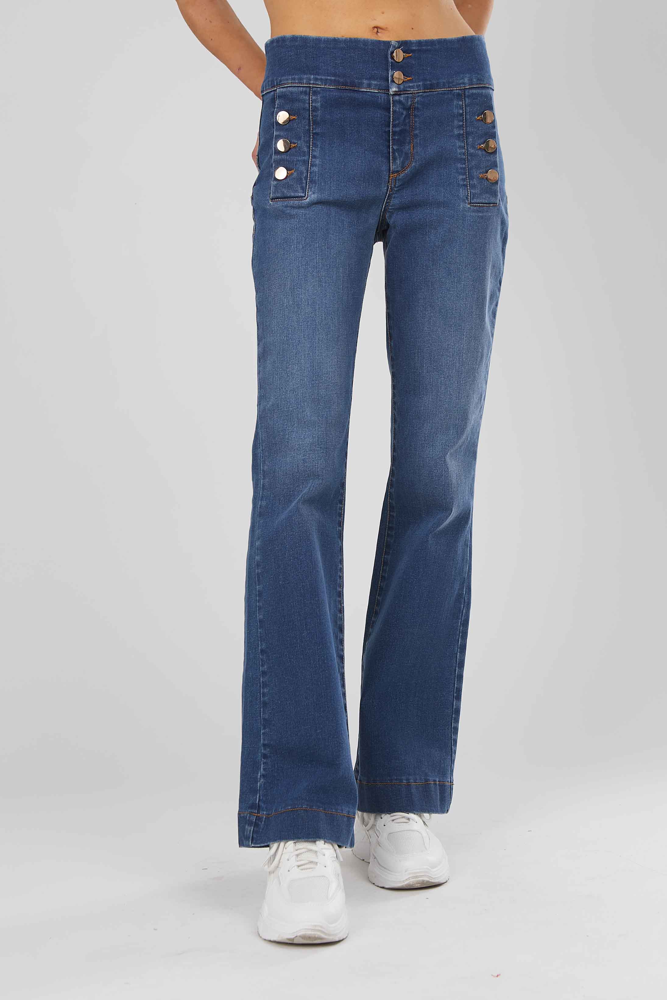 JEANS FLARE BLUE DENIM