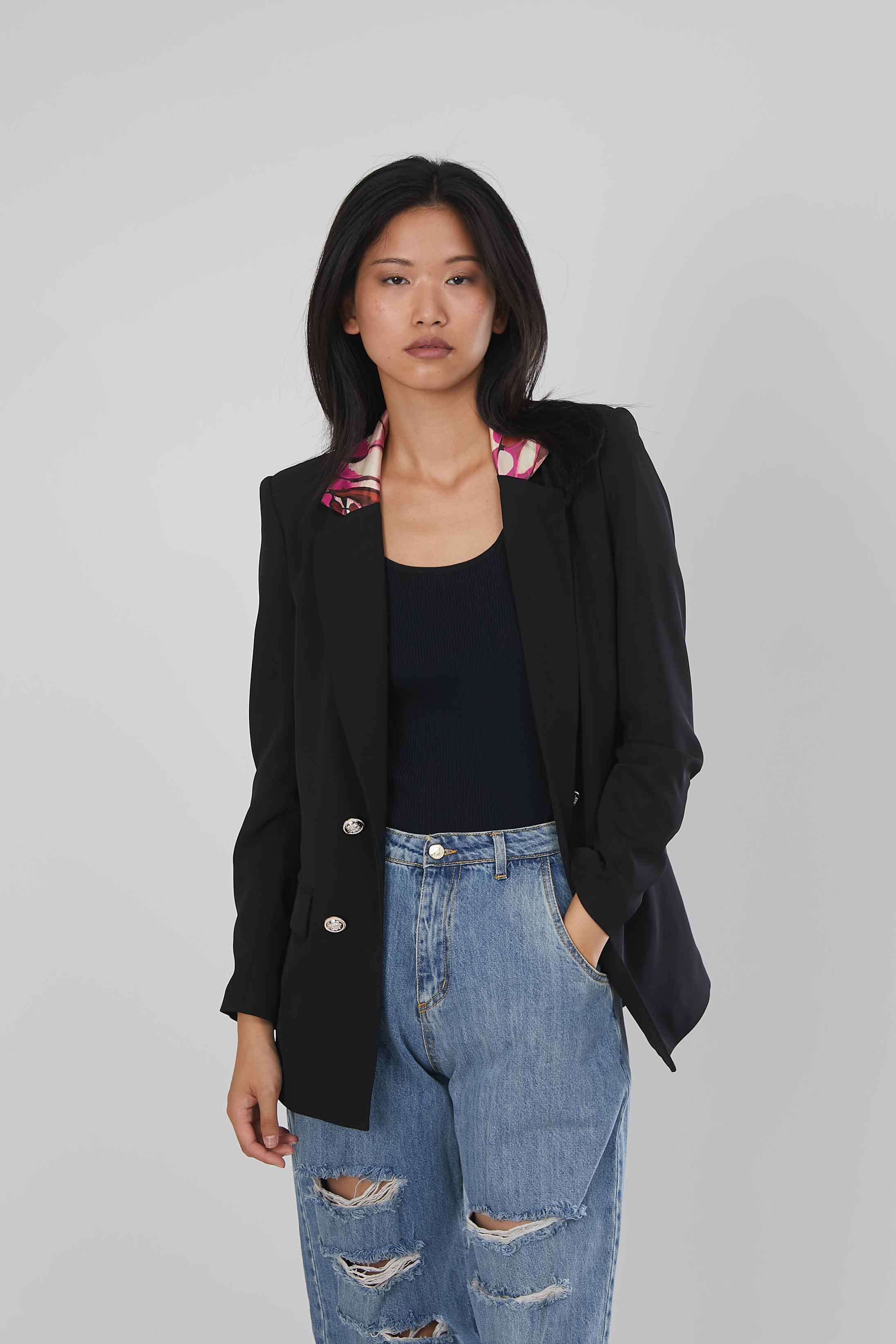 BLAZER BLACK COLLETTO FANTASIA