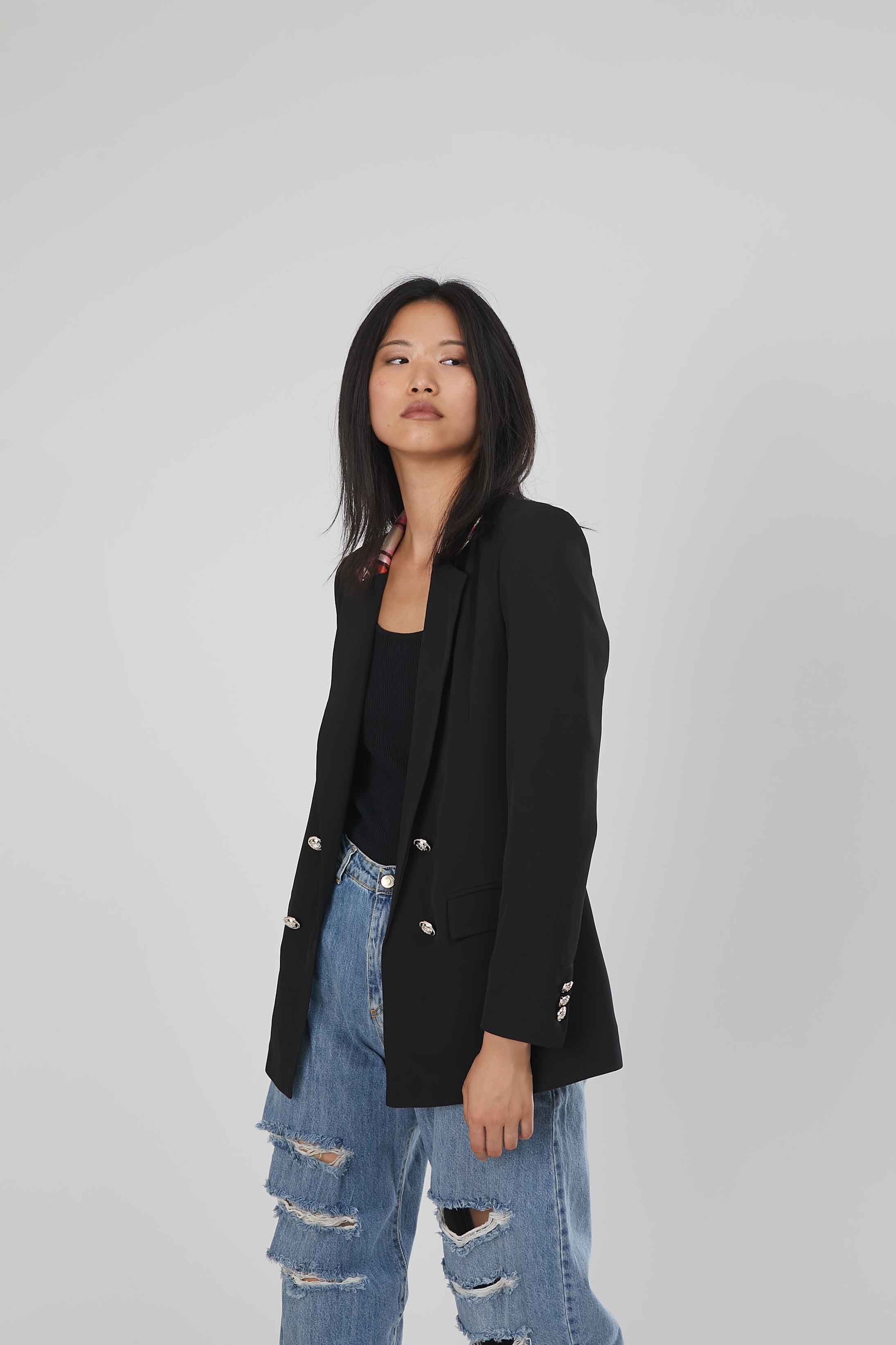 BLAZER BLACK COLLETTO FANTASIA