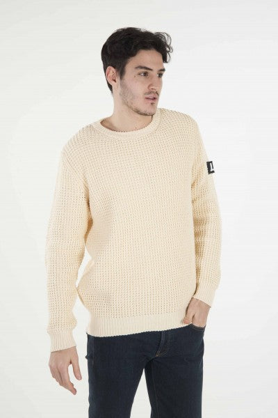 COTTON SWEATER WITH WHITE PATCH