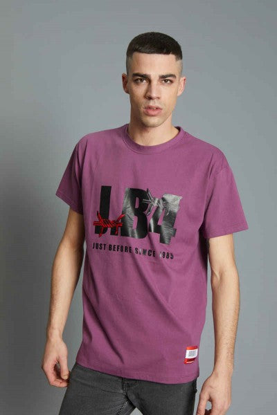 PURPLE BARBED WIRE LOGO T-SHIRT