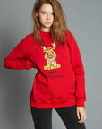 RED REINDEER FUNNY SWEATSHIRT