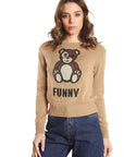 CAMEL FUNNY LUREX SWEATER