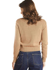 CAMEL FUNNY LUREX SWEATER