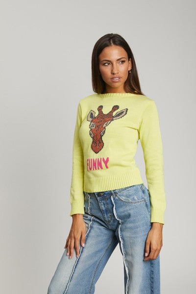 FUNNY YELLOW SWEATER