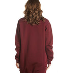 FLEECE DRESS WITH BURGUNDY MOUTH PATCH